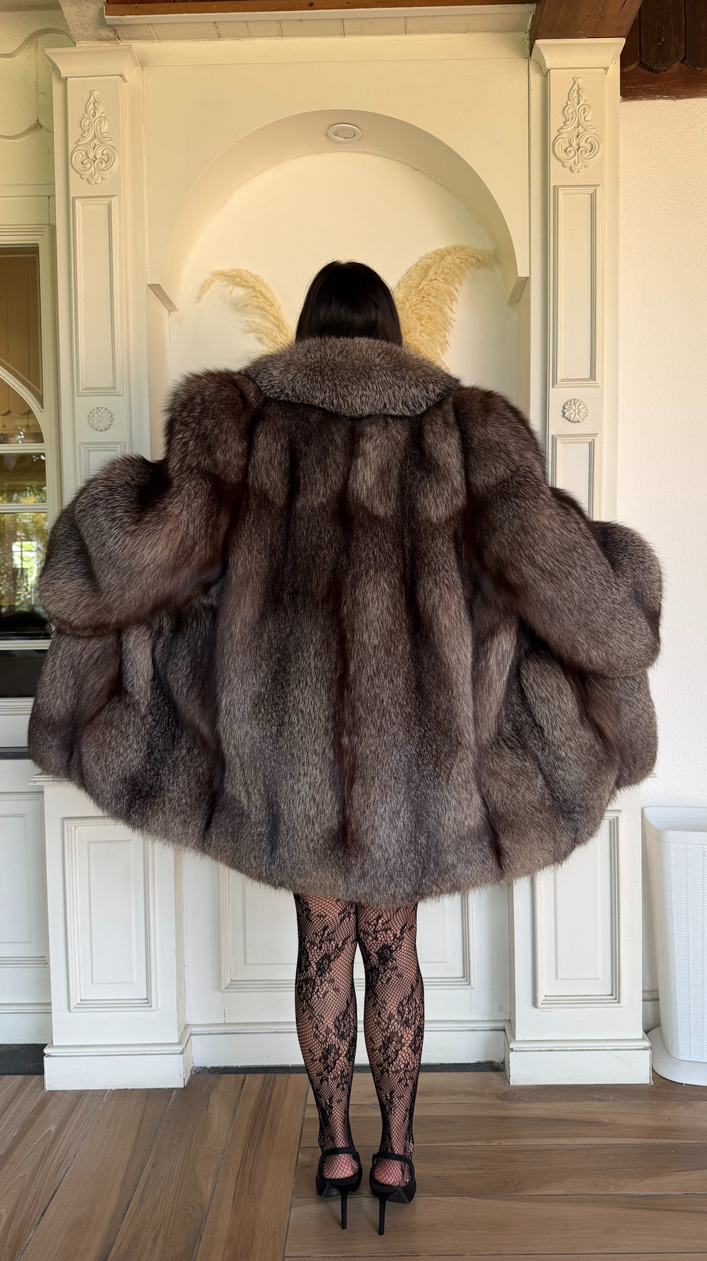 Giacca in Volpe Frost con Collo Sciallato – Florence – dettaglio 5