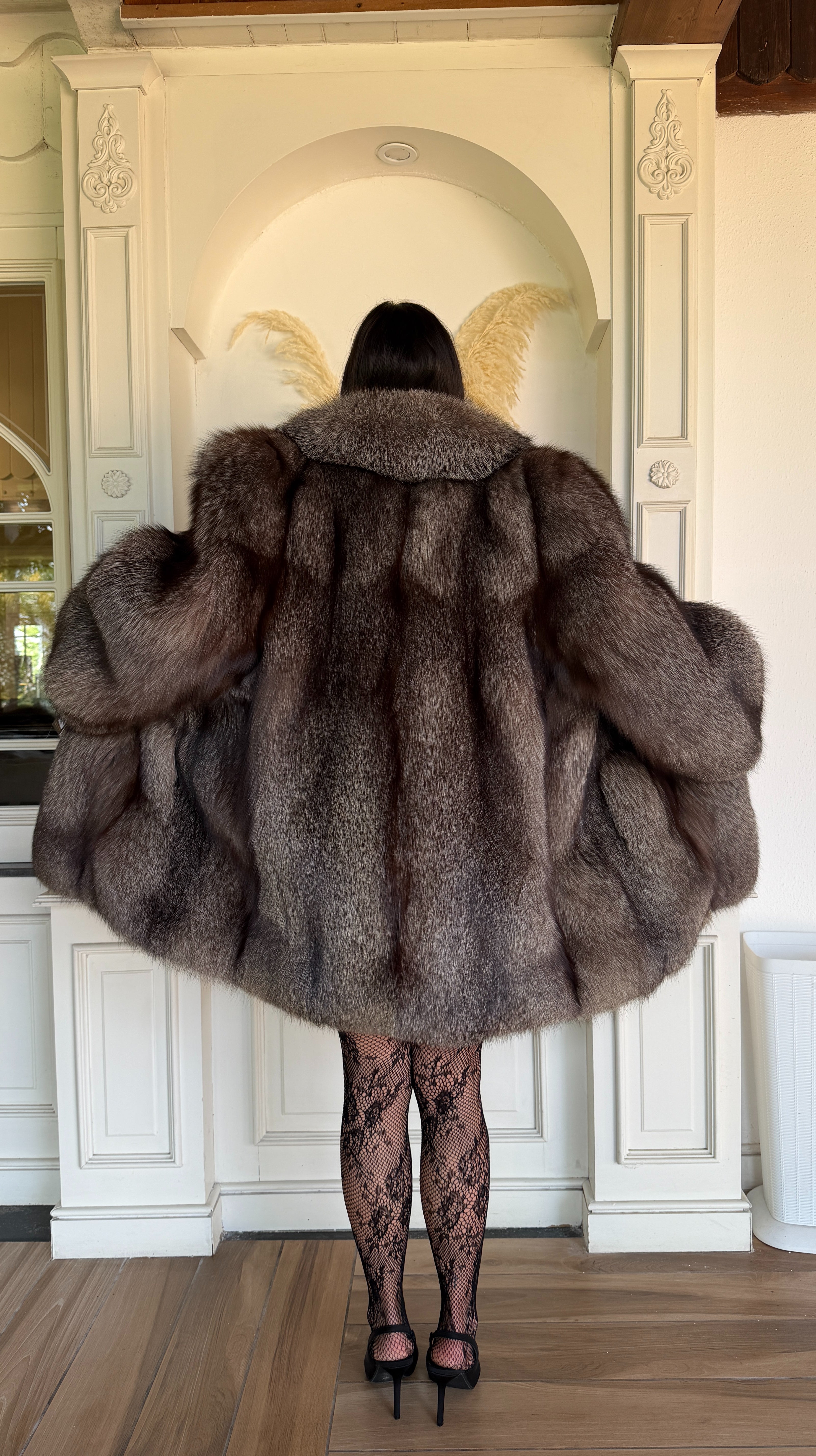 Giacca in Volpe Frost con Collo Sciallato – Florence – dettaglio 5