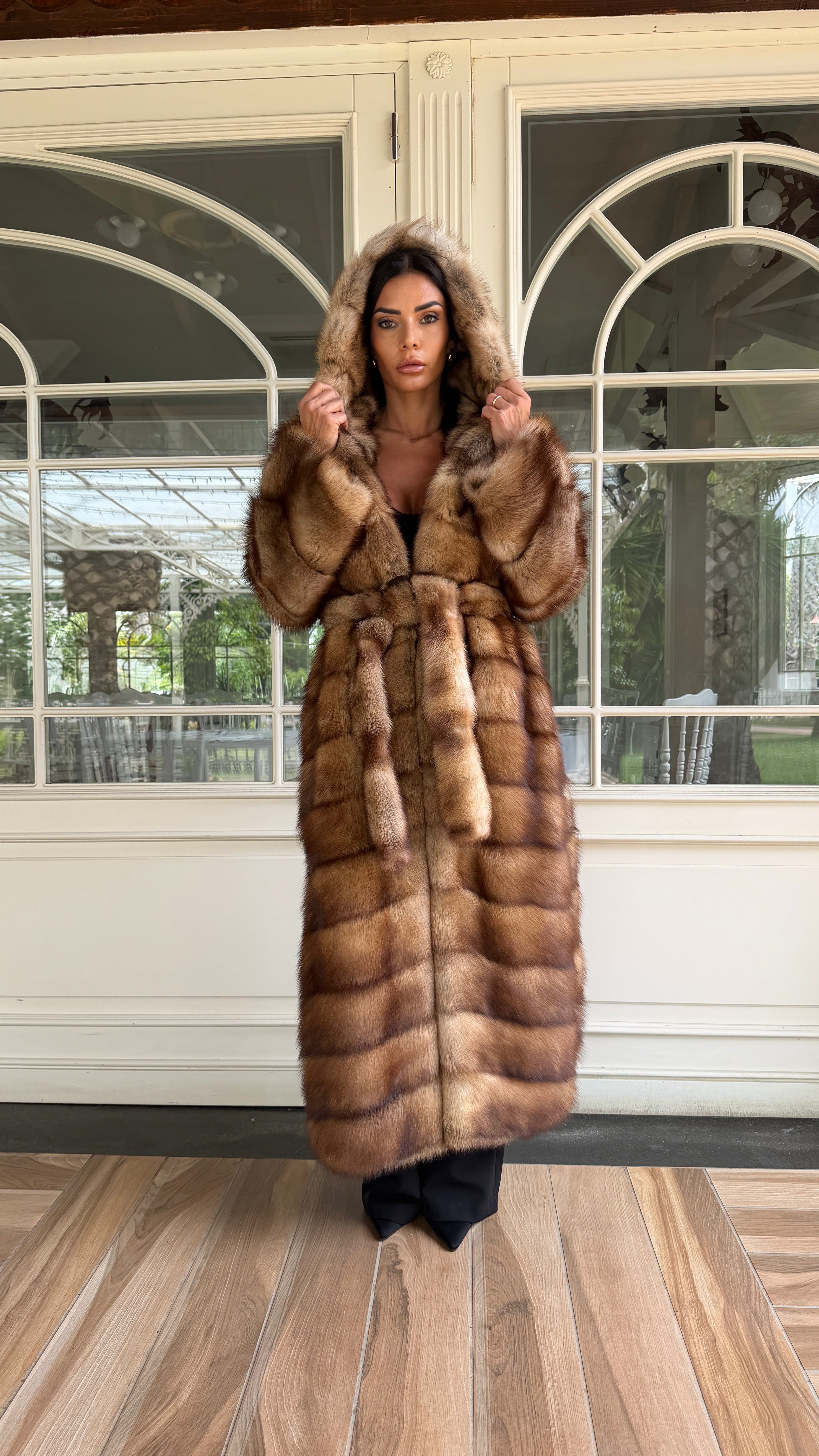 Cappotto in Zibellino decolorato