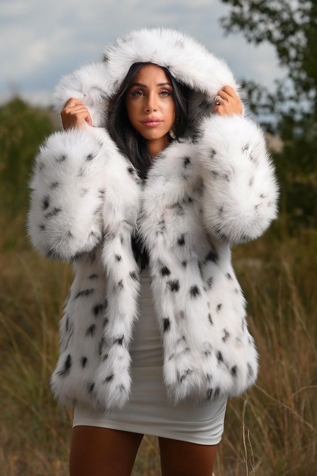 Giacca in volpe shadow linciata