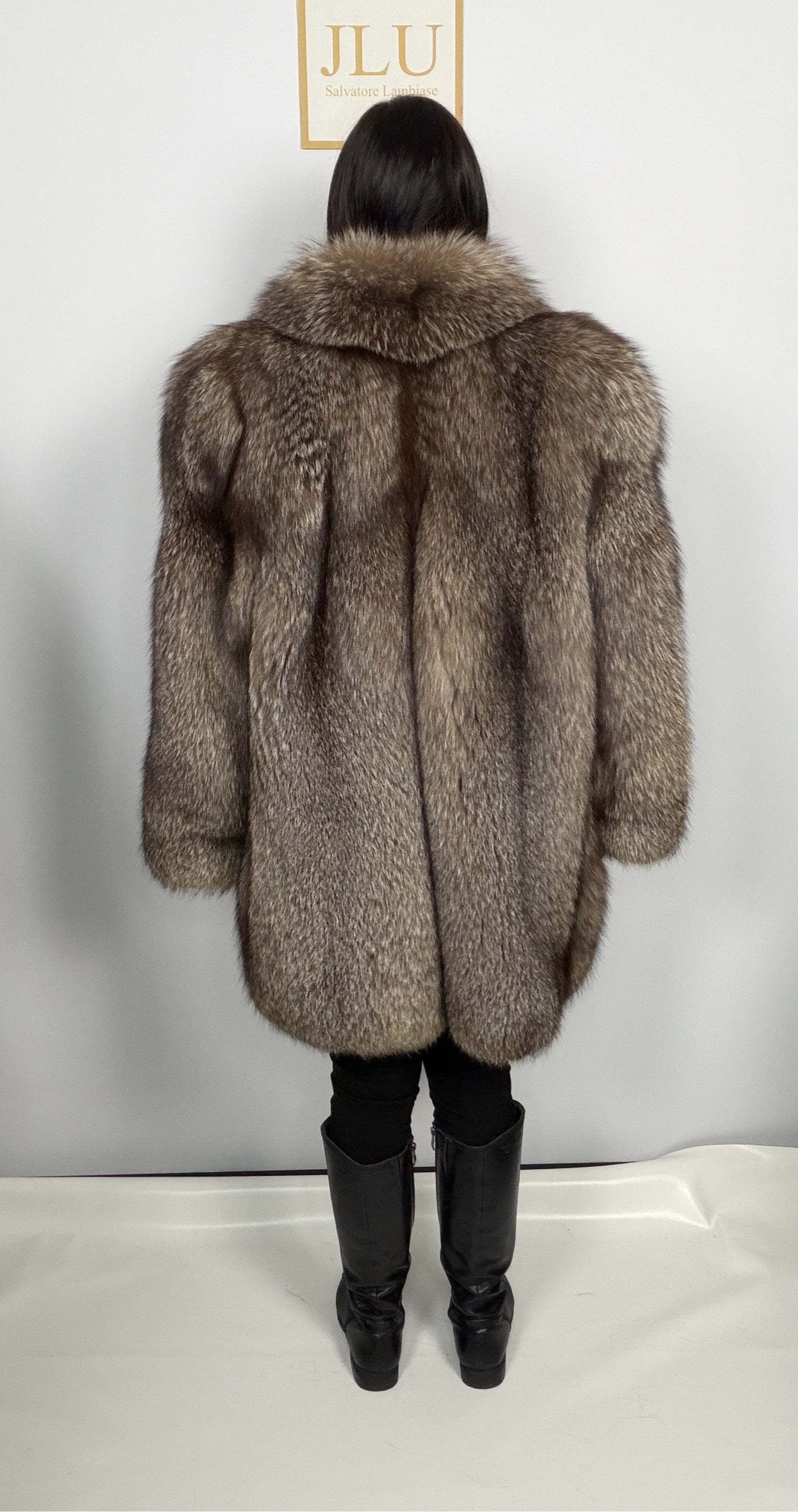Giacca in Volpe Frost con Collo Sciallato – Tailor – dettaglio 3