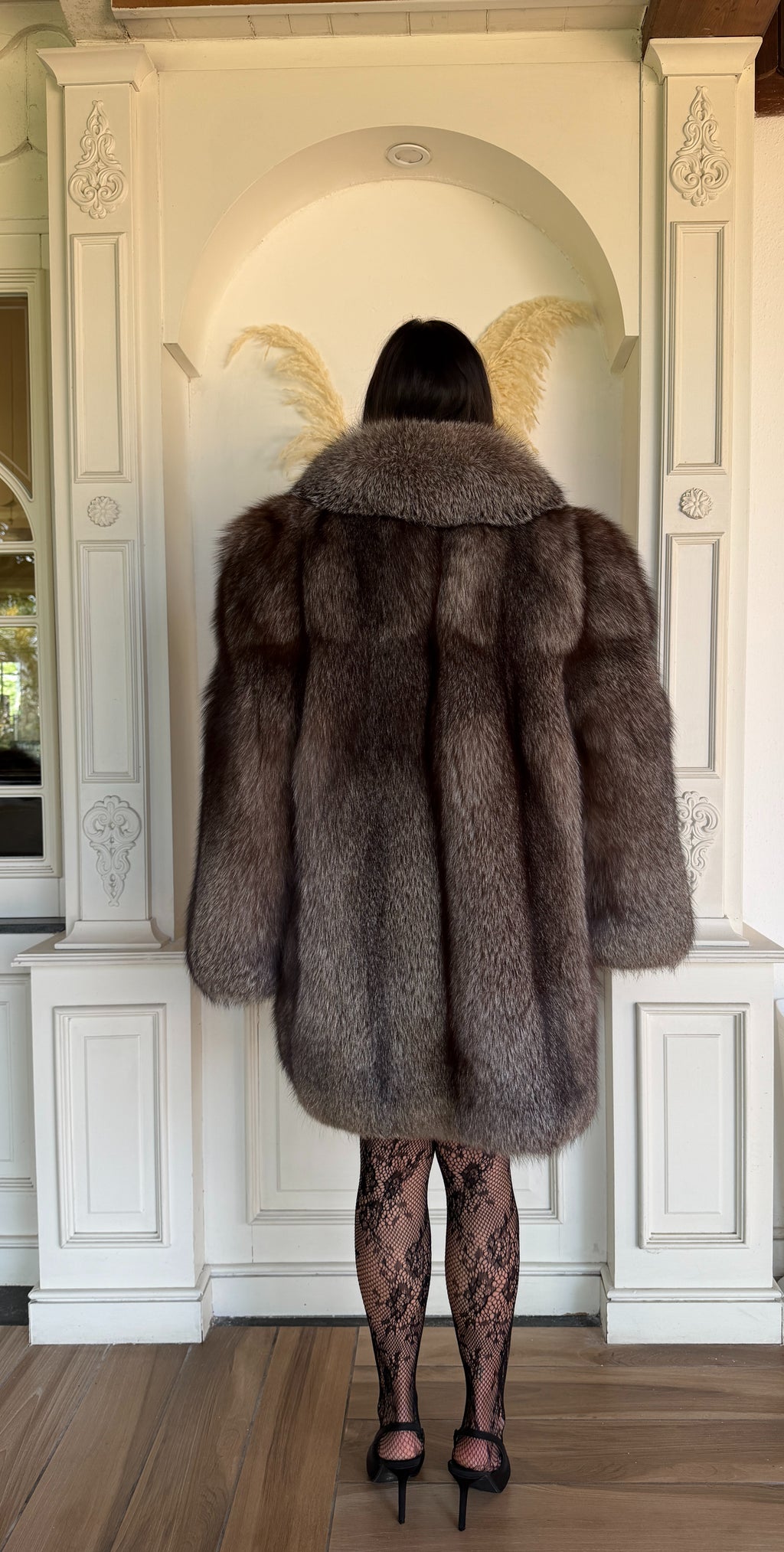 Giacca in Volpe Frost con Collo Sciallato – Florence – dettaglio 4