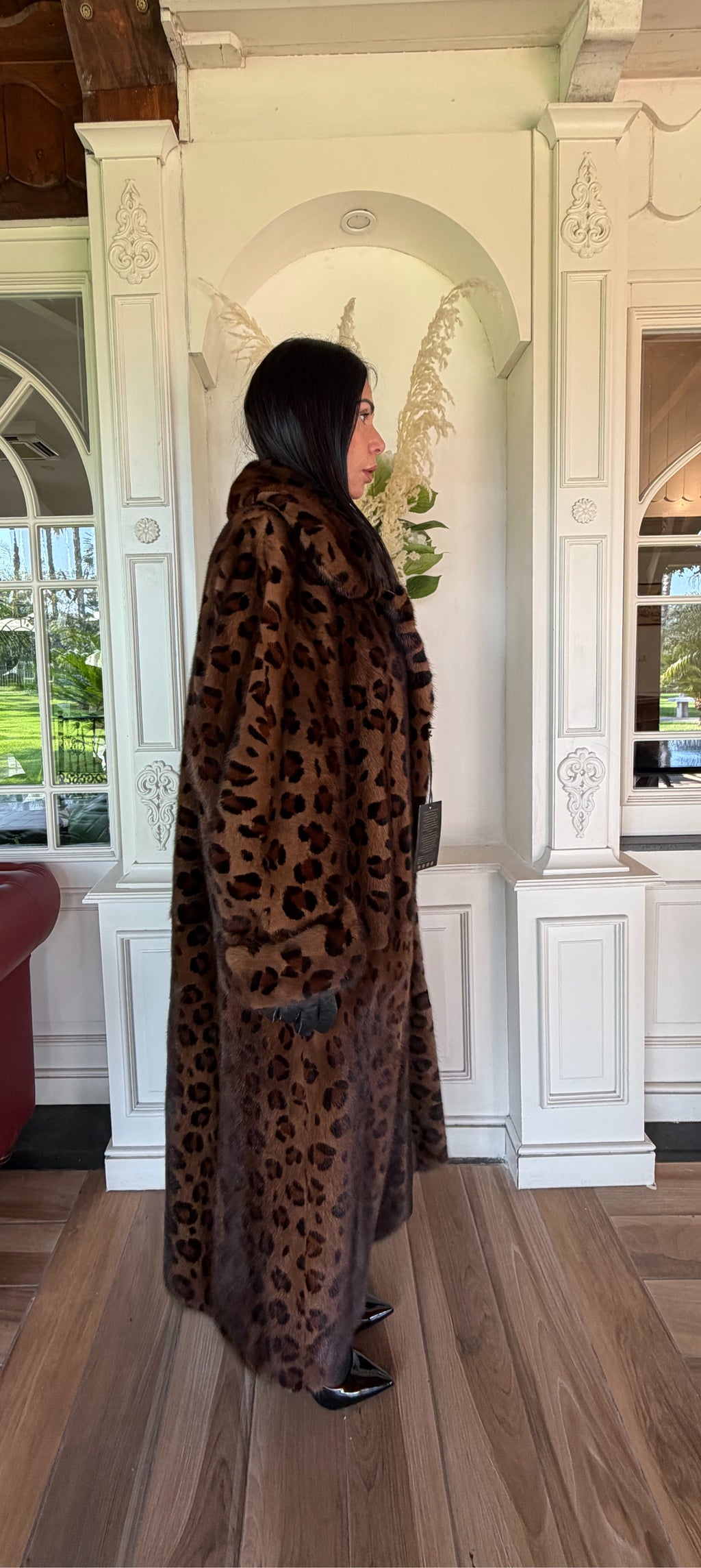 Cappotto in visone giaguaro reversibile – dettaglio 2