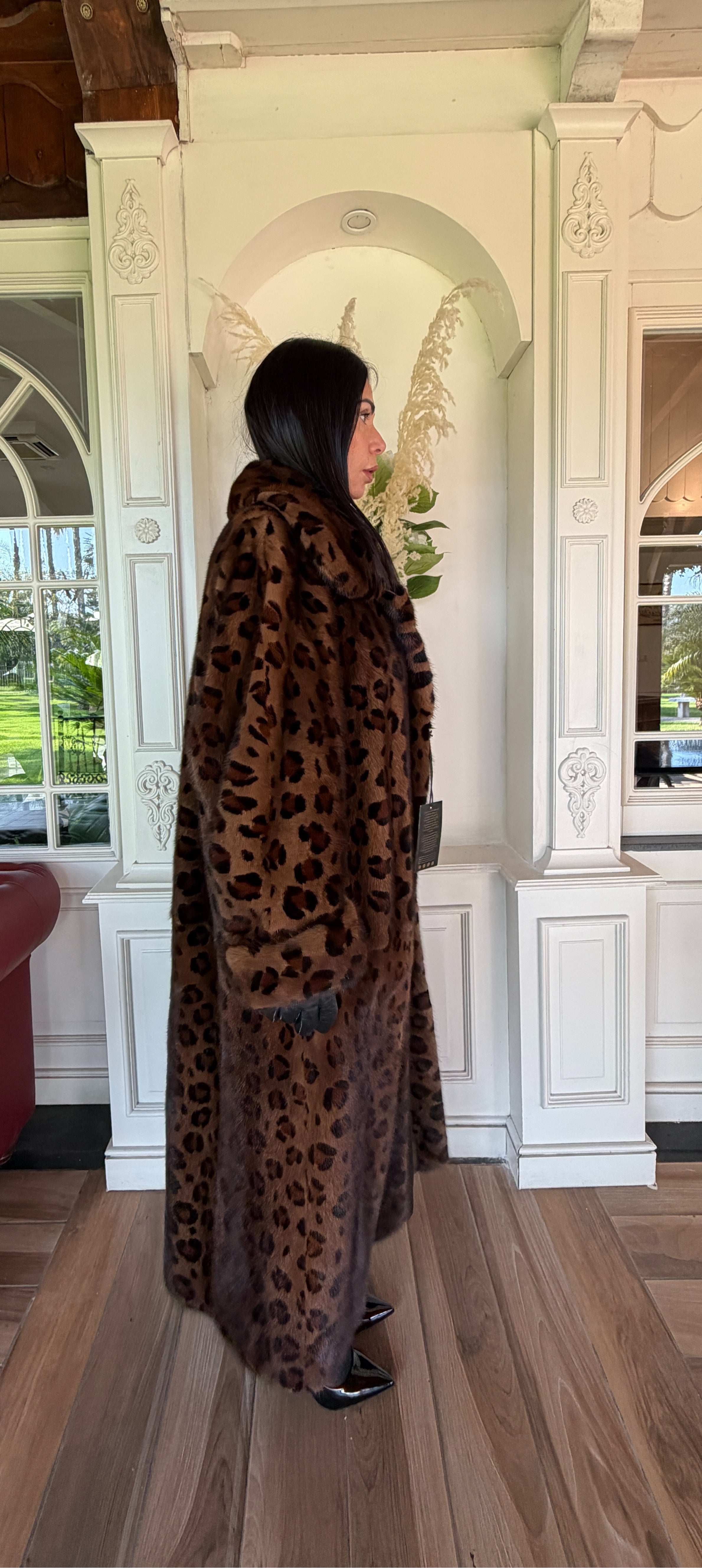 Cappotto in visone giaguaro reversibile – dettaglio 2