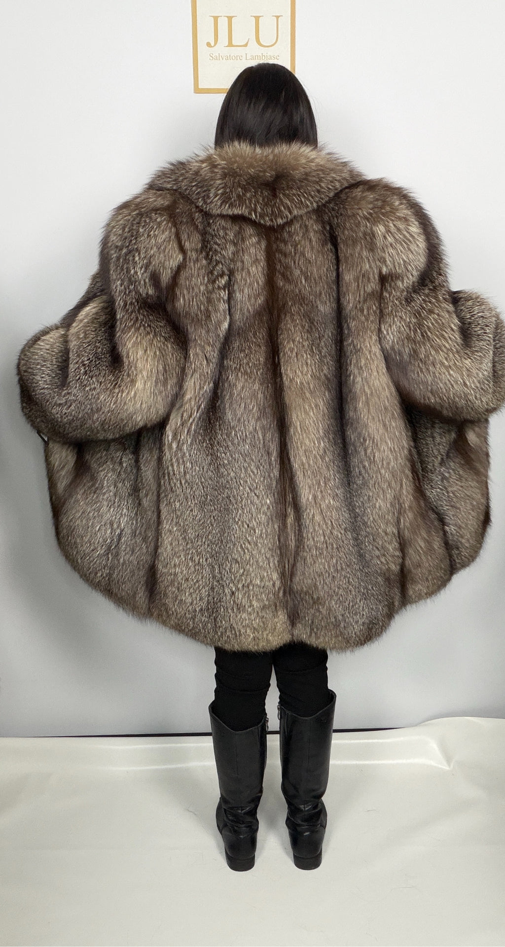 Giacca in Volpe Frost Pelle Intera con Collo Sciallato – Giada – dettaglio 4