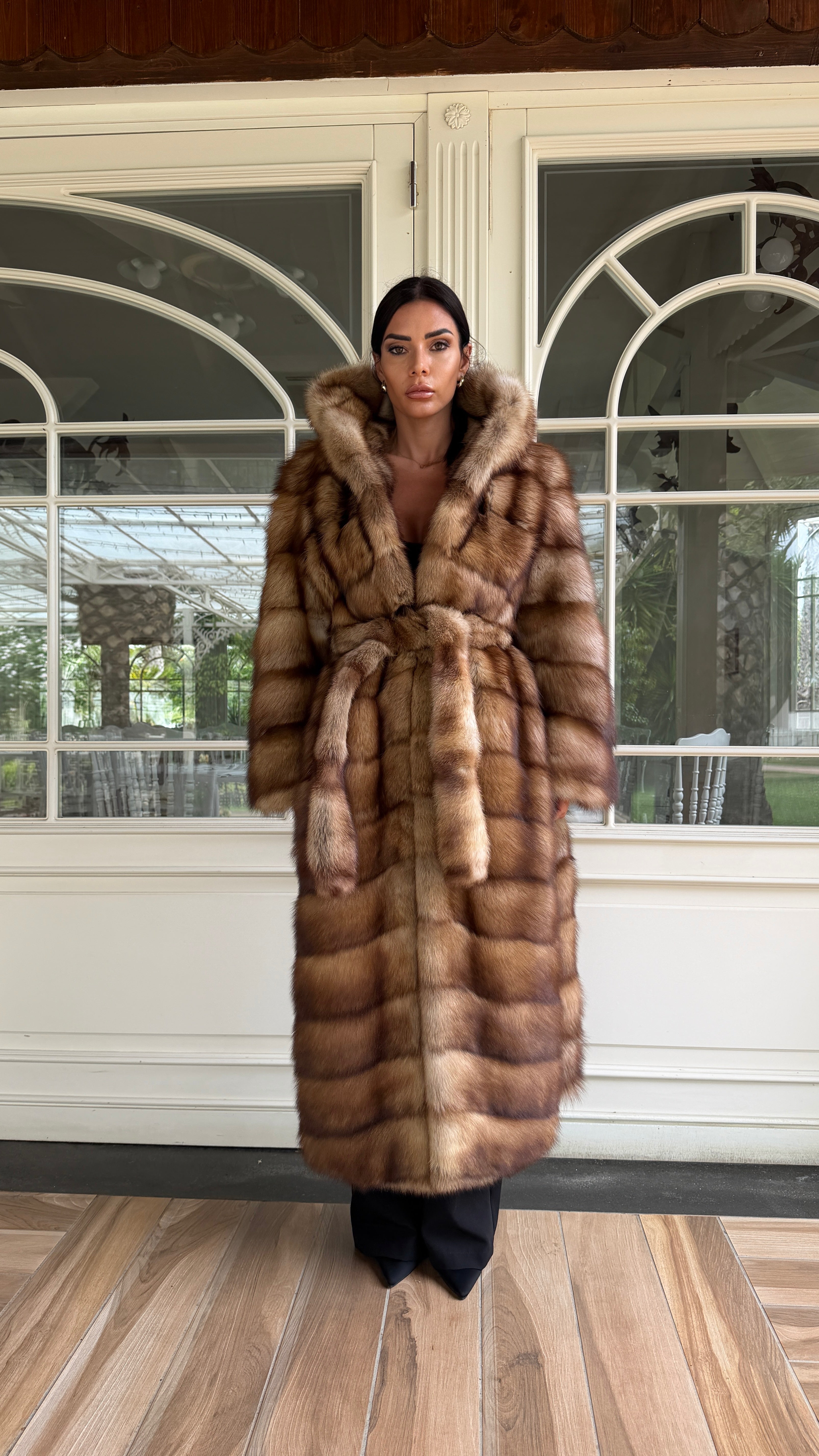 Cappotto in Zibellino decolorato