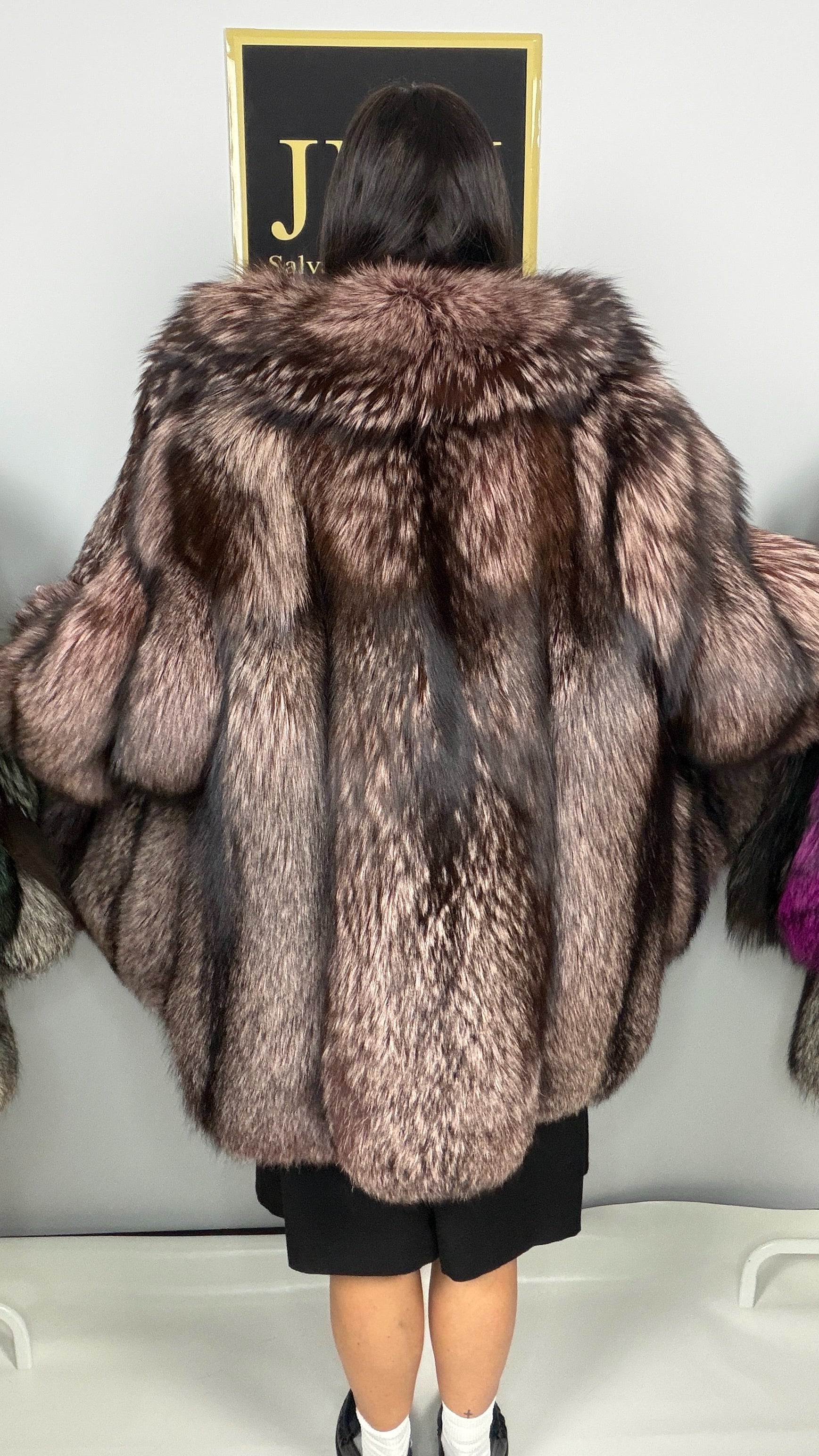 Giacca in Volpe Argentata Rosé – 85 cm – dettaglio 5