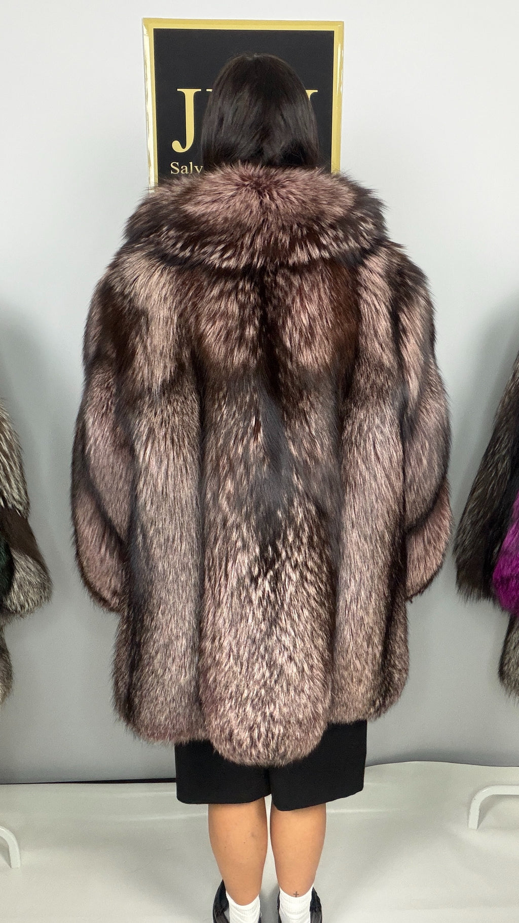 Giacca in Volpe Argentata Rosé – 85 cm – dettaglio 6