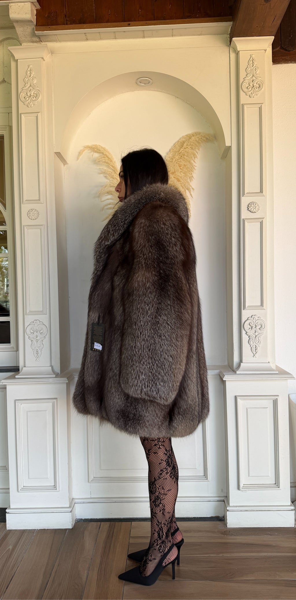 Giacca in Volpe Frost con Collo Sciallato – Florence – dettaglio 3