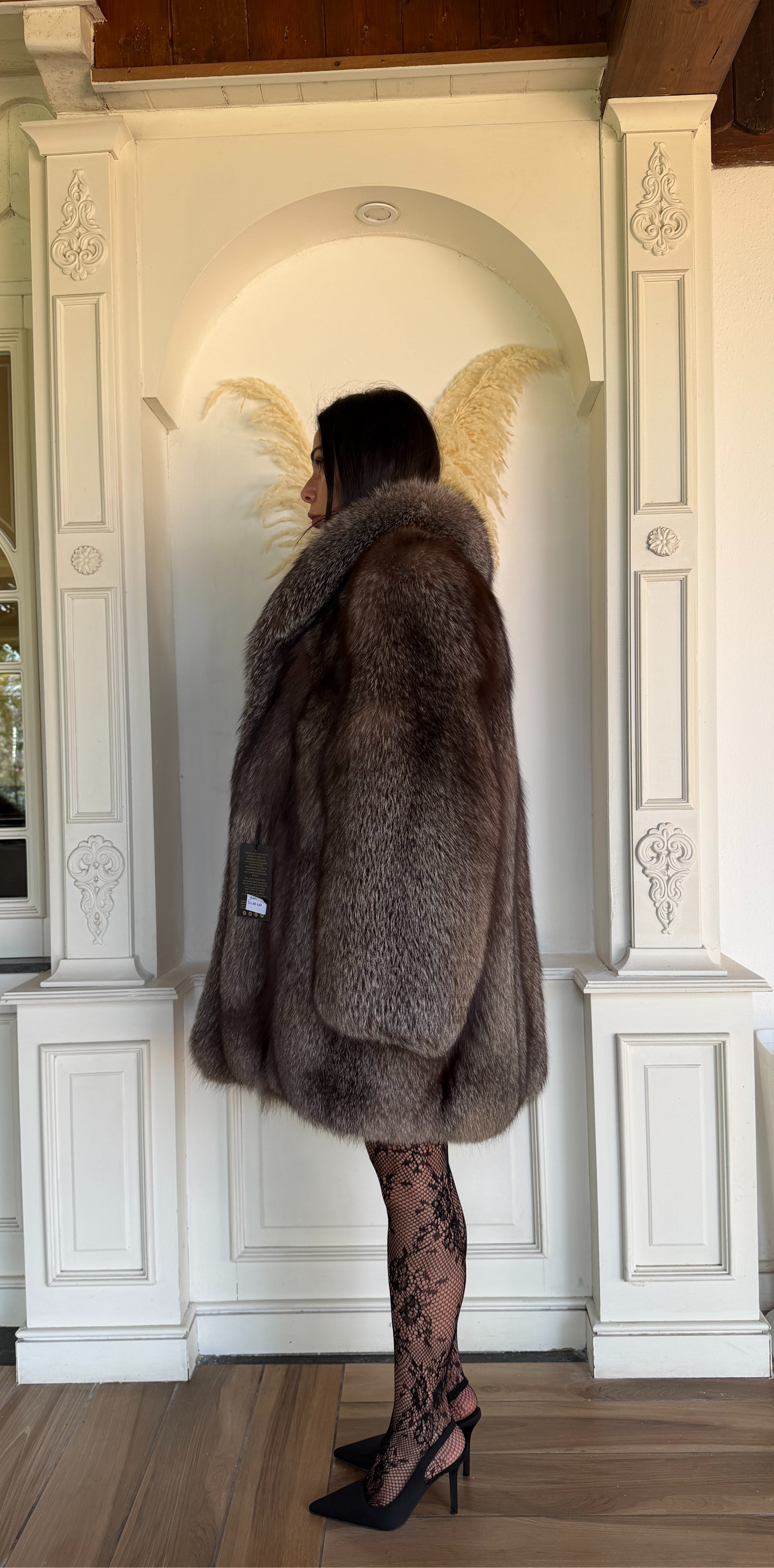 Giacca in Volpe Frost con Collo Sciallato – Florence – dettaglio 3