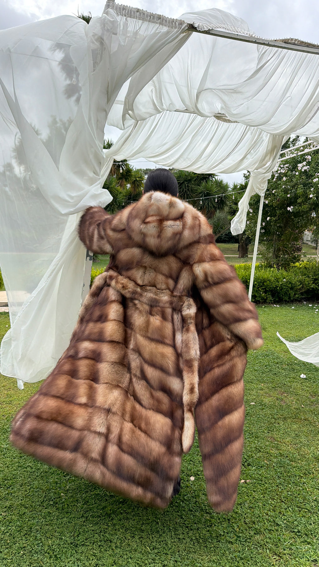Cappotto in Zibellino decolorato