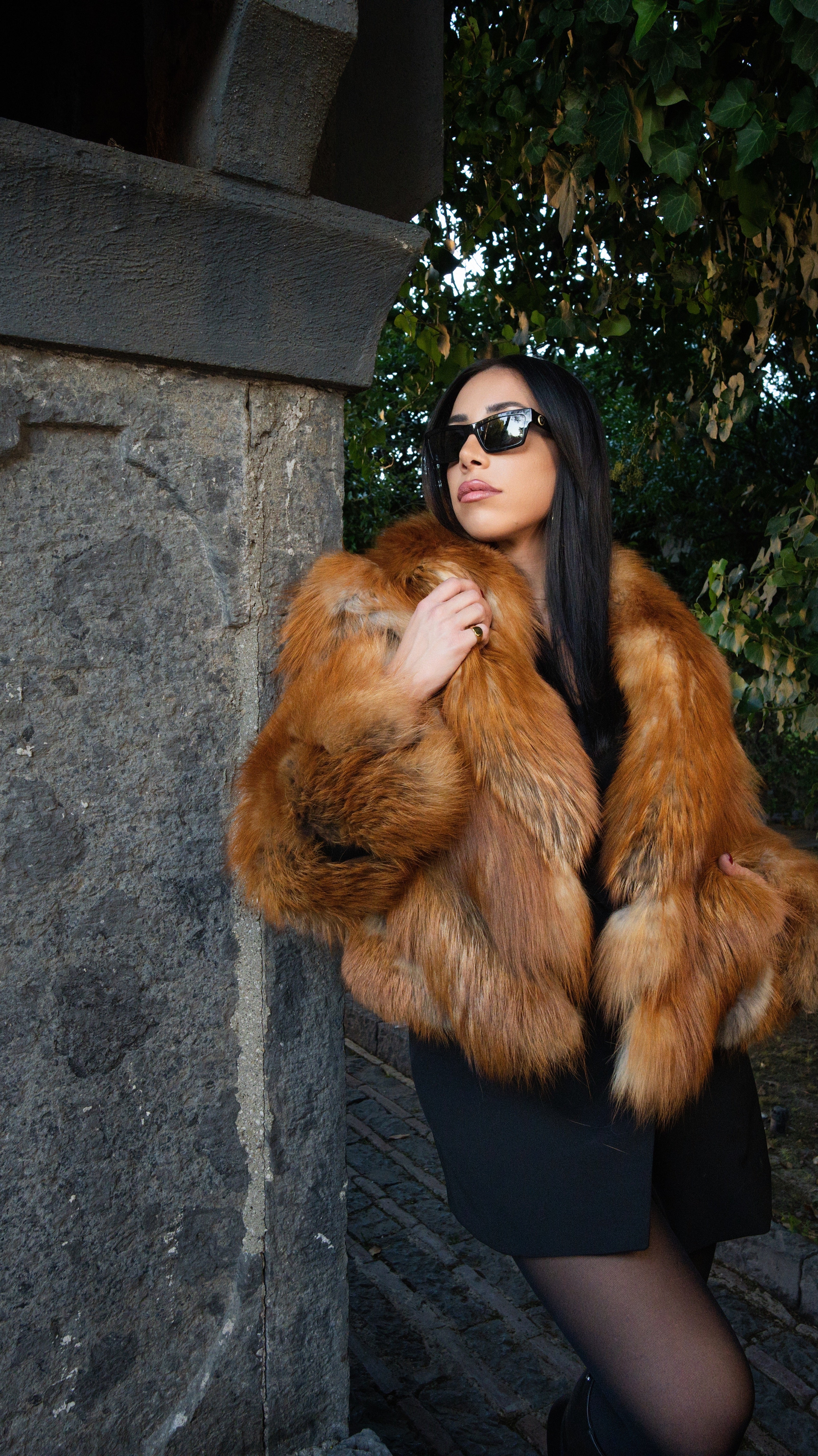 Giacca in volpe gold frew