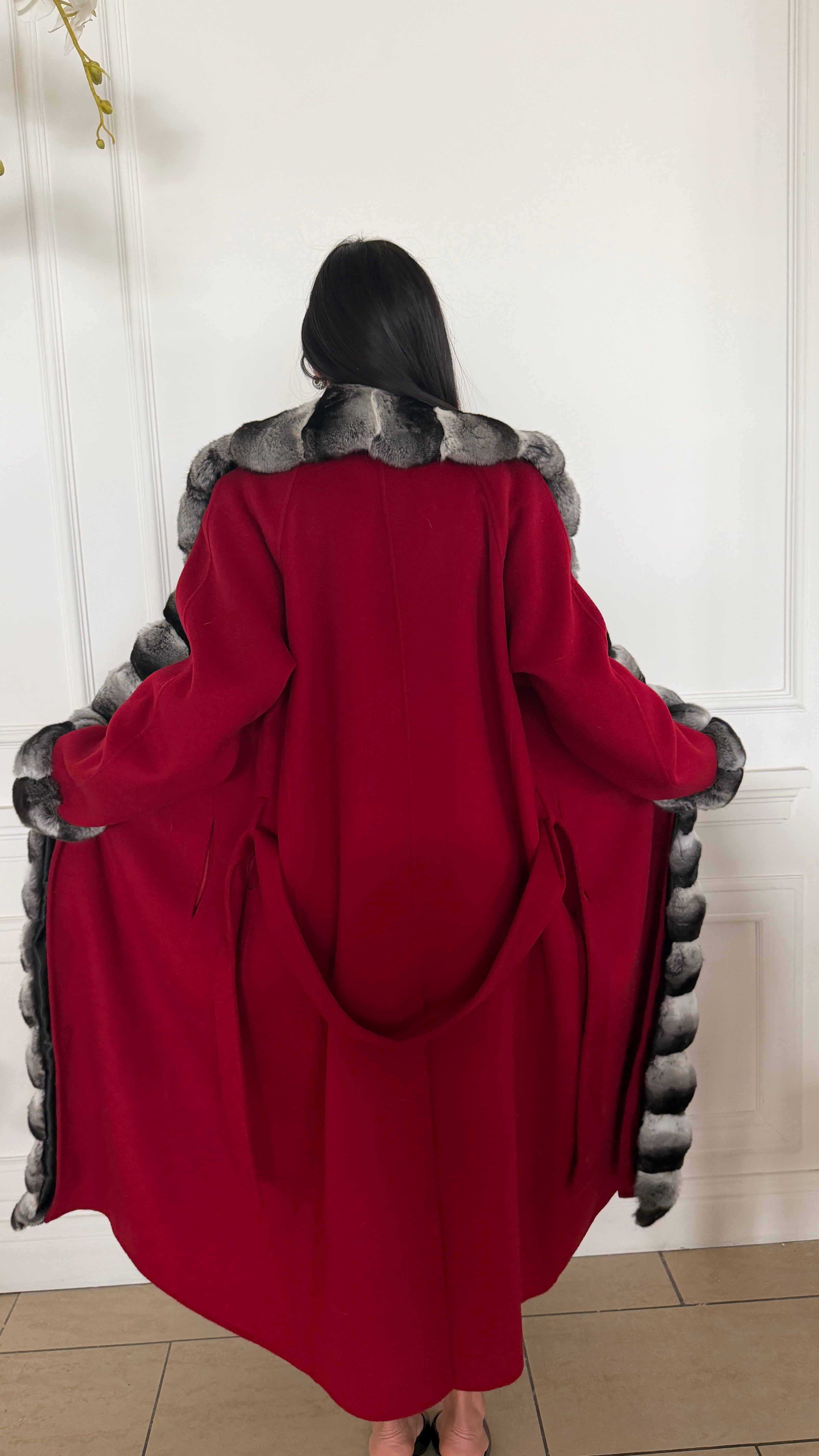 Cappotto cashmere e cincilla’