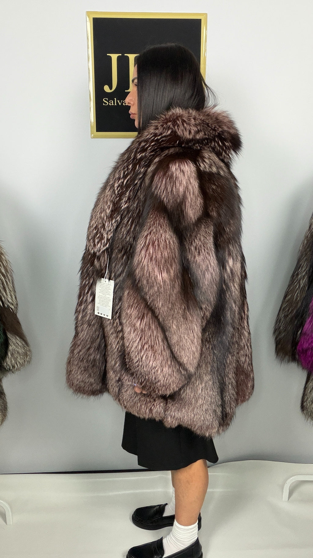 Giacca in Volpe Argentata Rosé – 85 cm – dettaglio 4