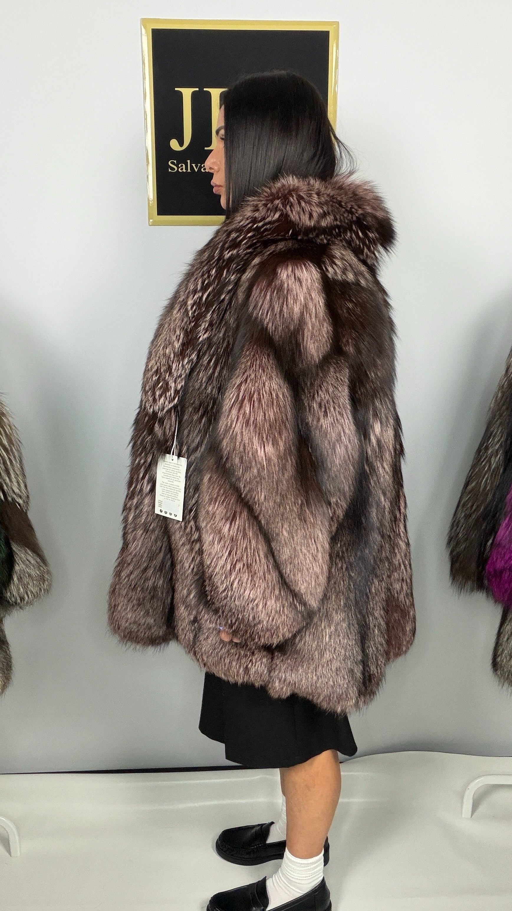 Giacca in Volpe Argentata Rosé – 85 cm – dettaglio 4