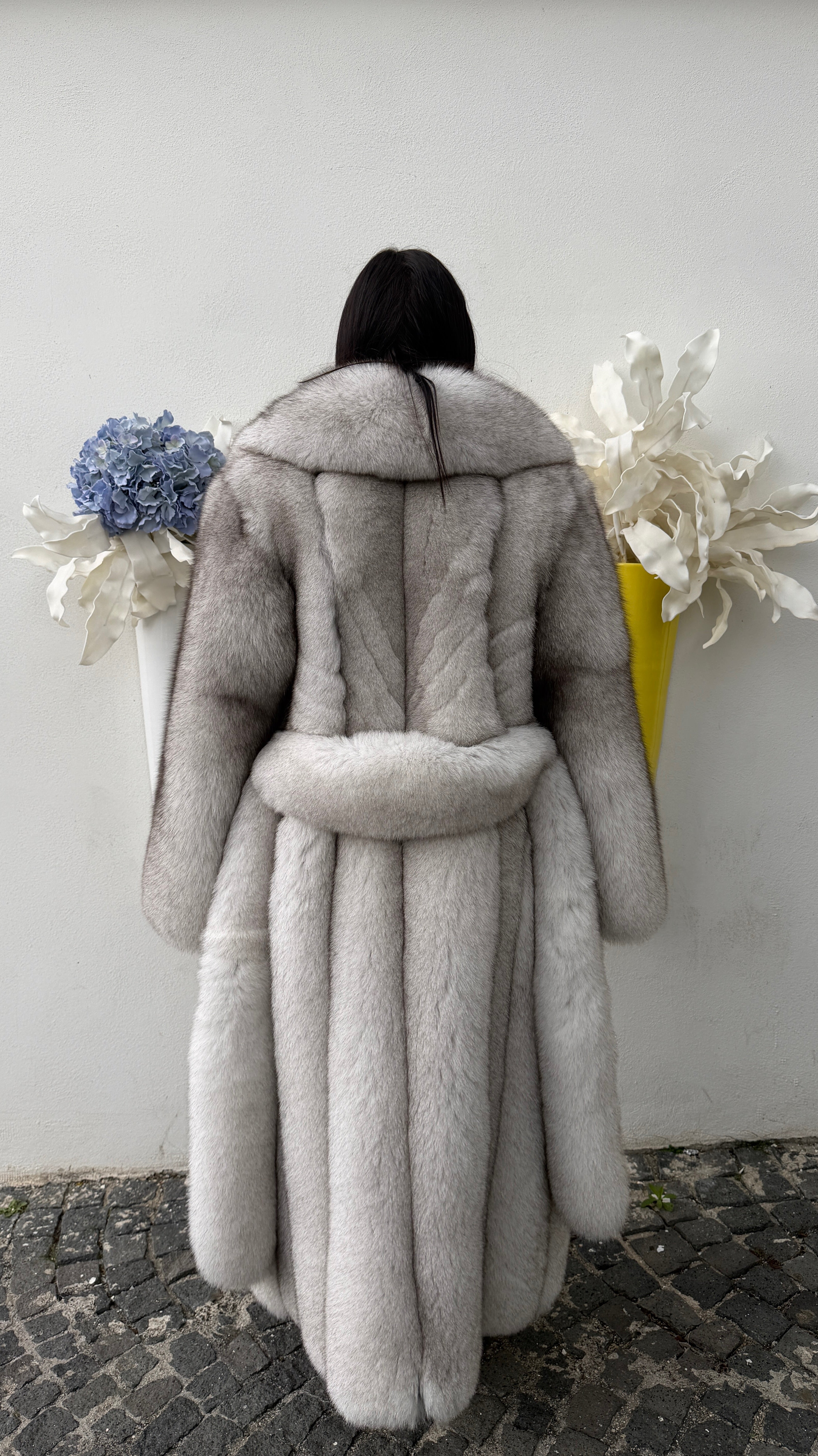 Cappotto in Volpe di Groenlandia Pelle Intera con Collo e Bavero – dettaglio 6