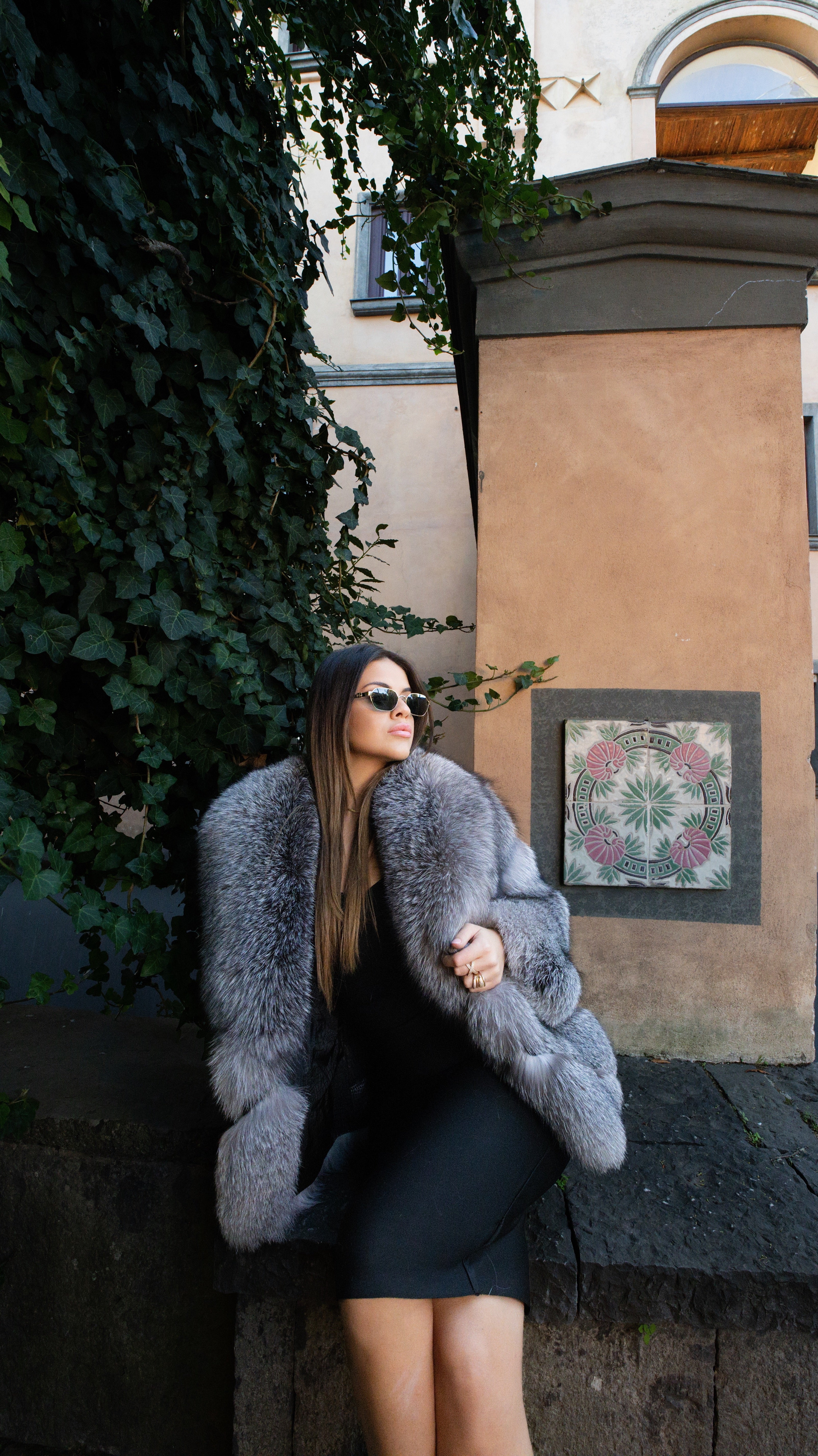 Giacca in volpe frost