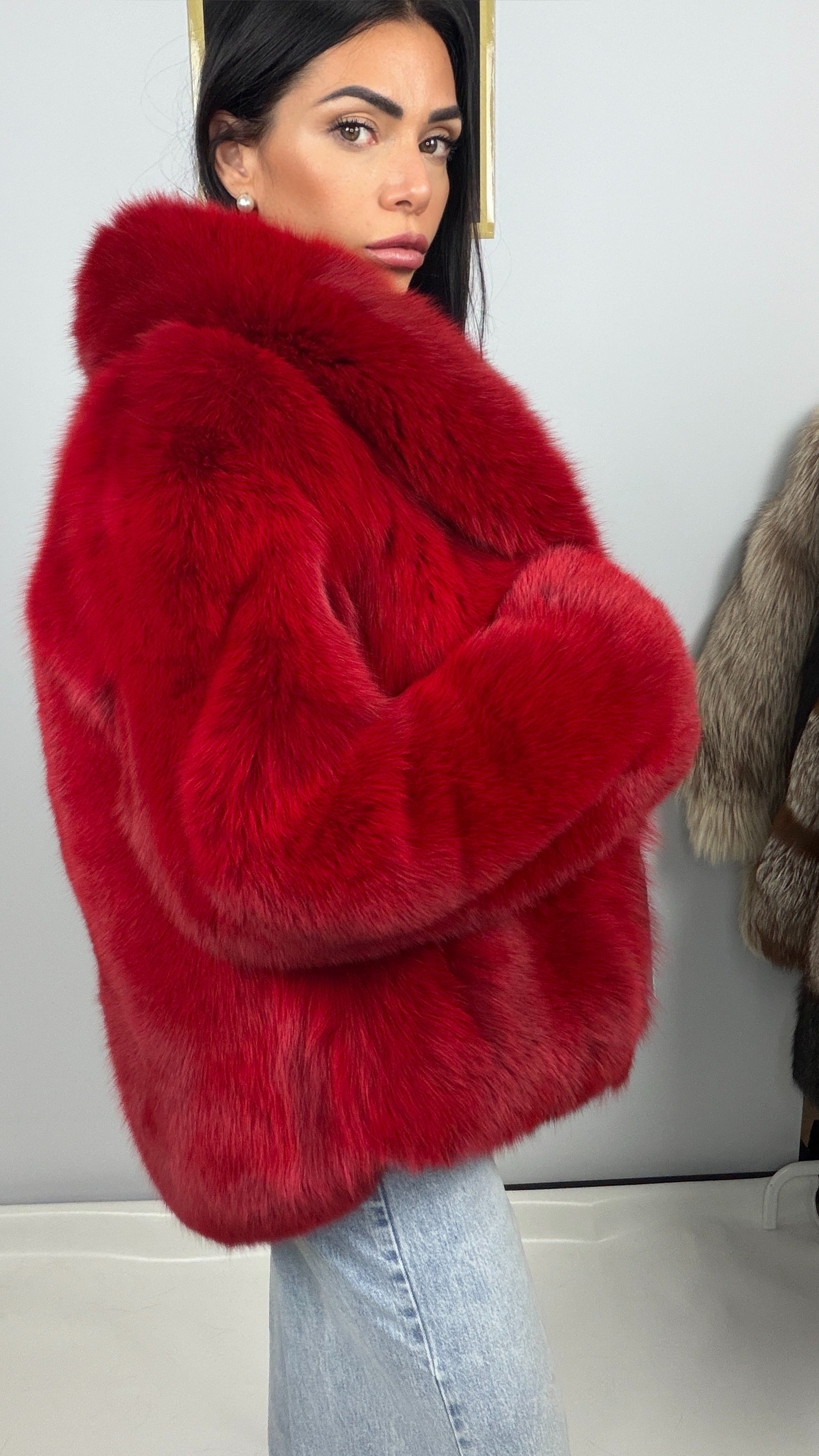 Giacca Corta in Volpe Rossa – 65 cm – dettaglio 3
