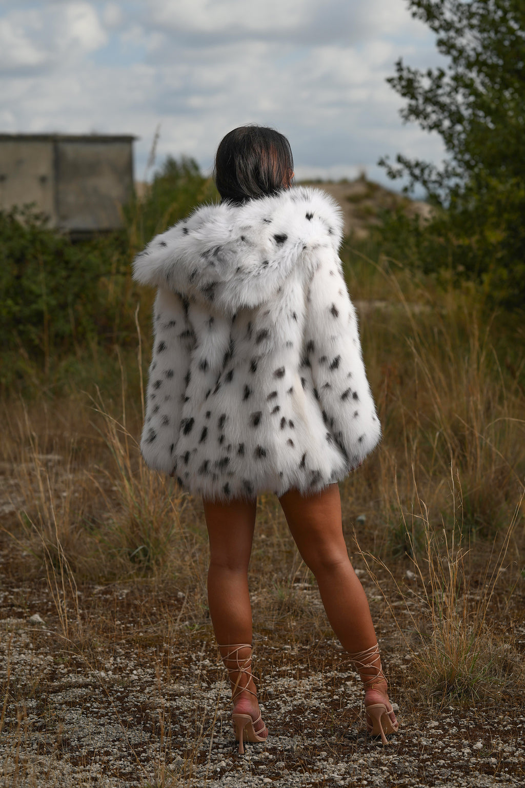 Giacca in volpe shadow linciata