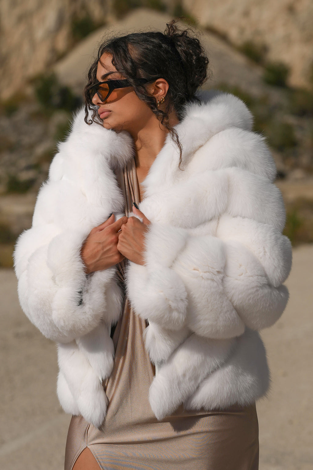 Giacca in volpe shadow