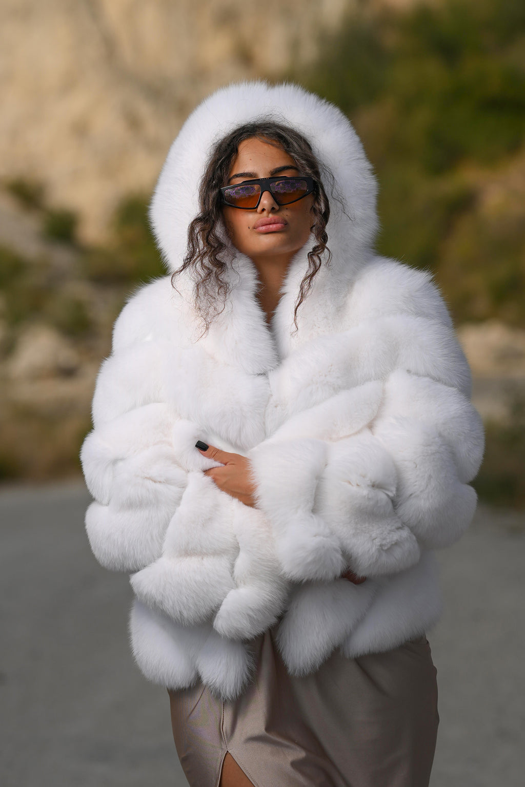 Giacca in volpe shadow