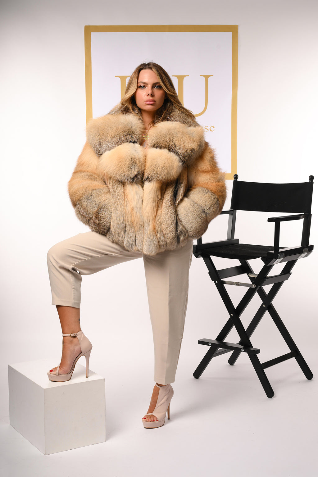 Giacca in volpe golden island