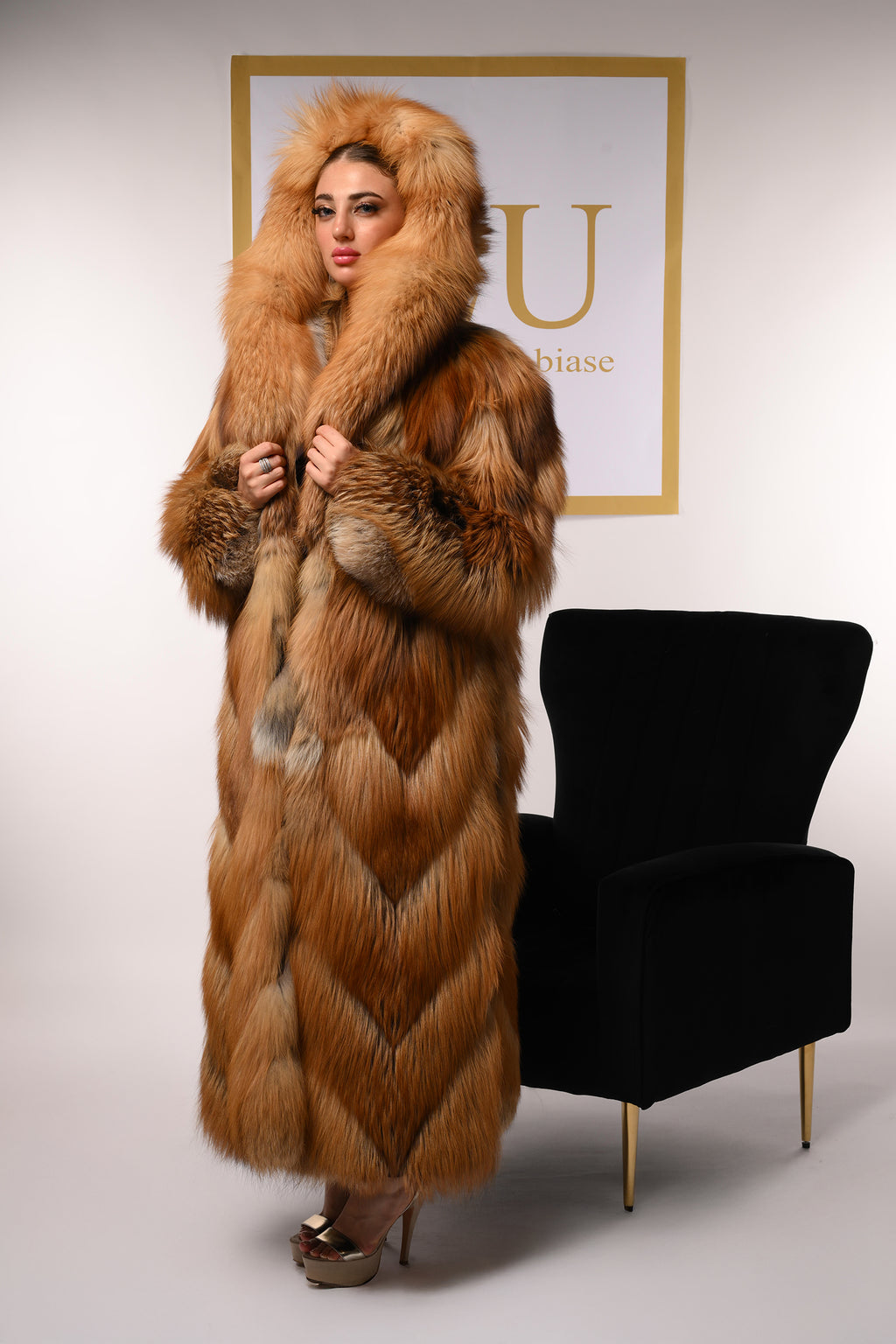 Cappotto in volpe gold