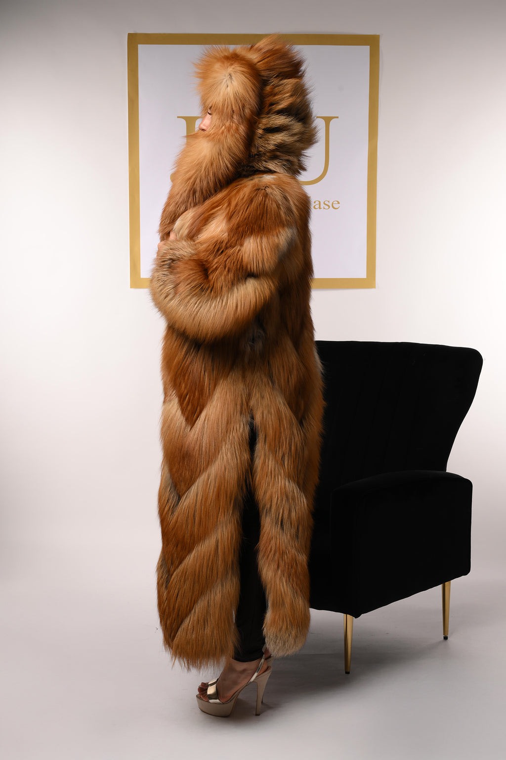 Cappotto in volpe gold