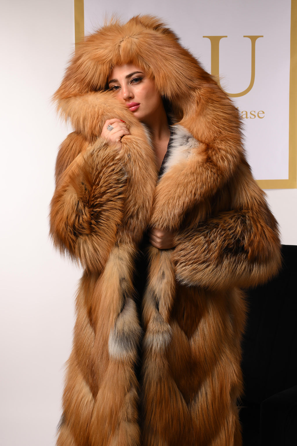 Cappotto in volpe gold