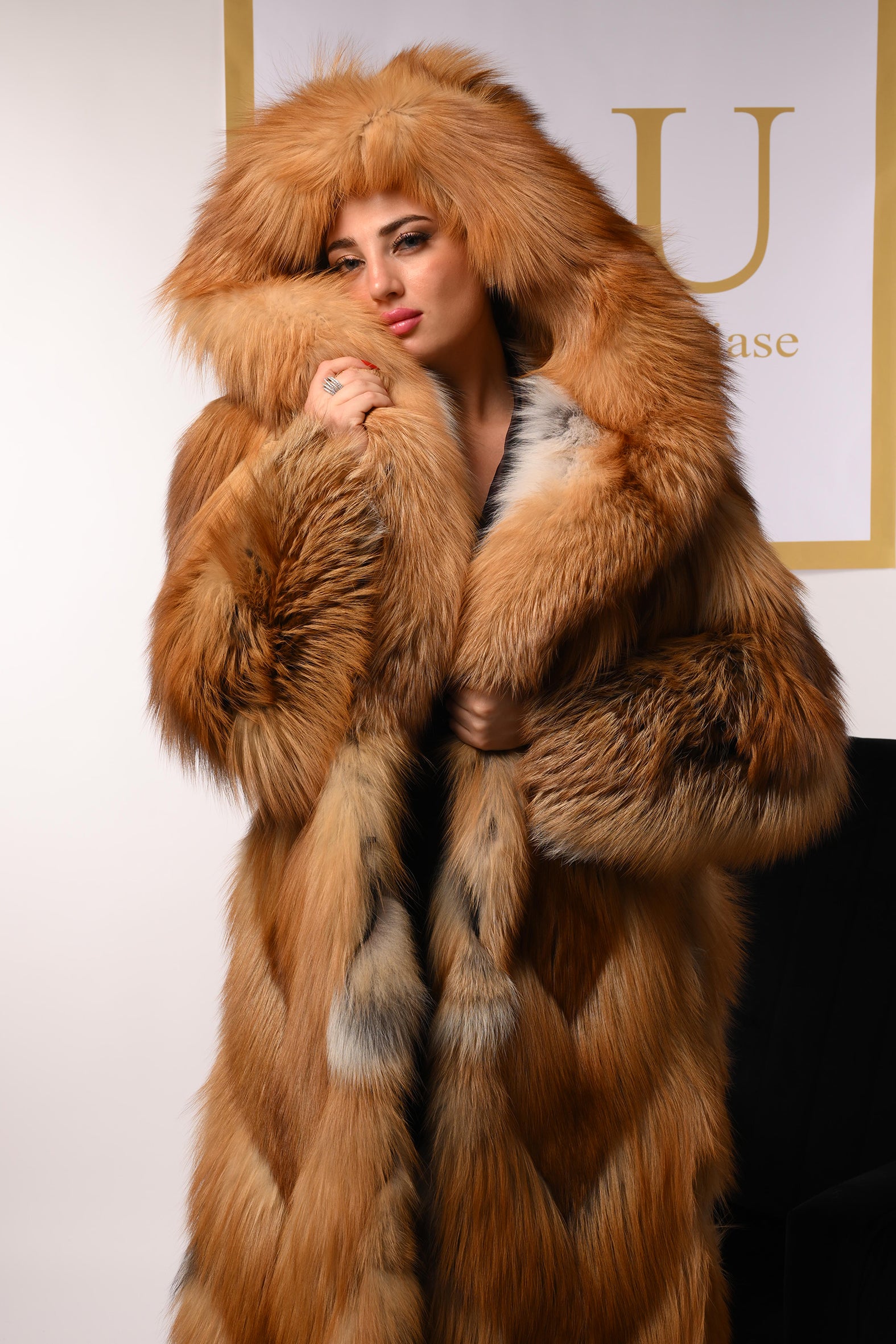 Cappotto in volpe gold