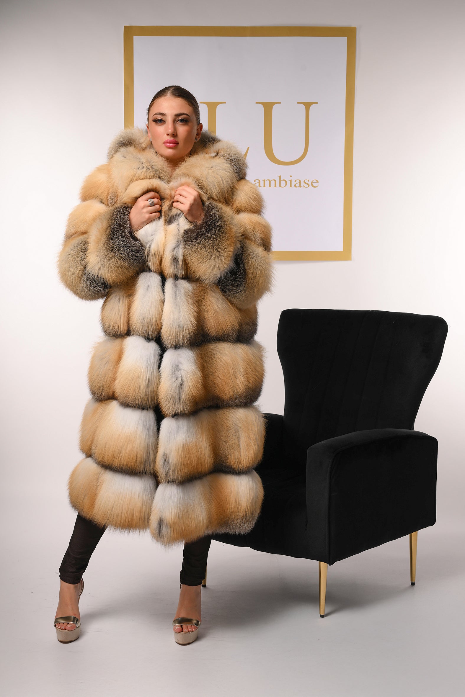 Cappotto in volpe golden island