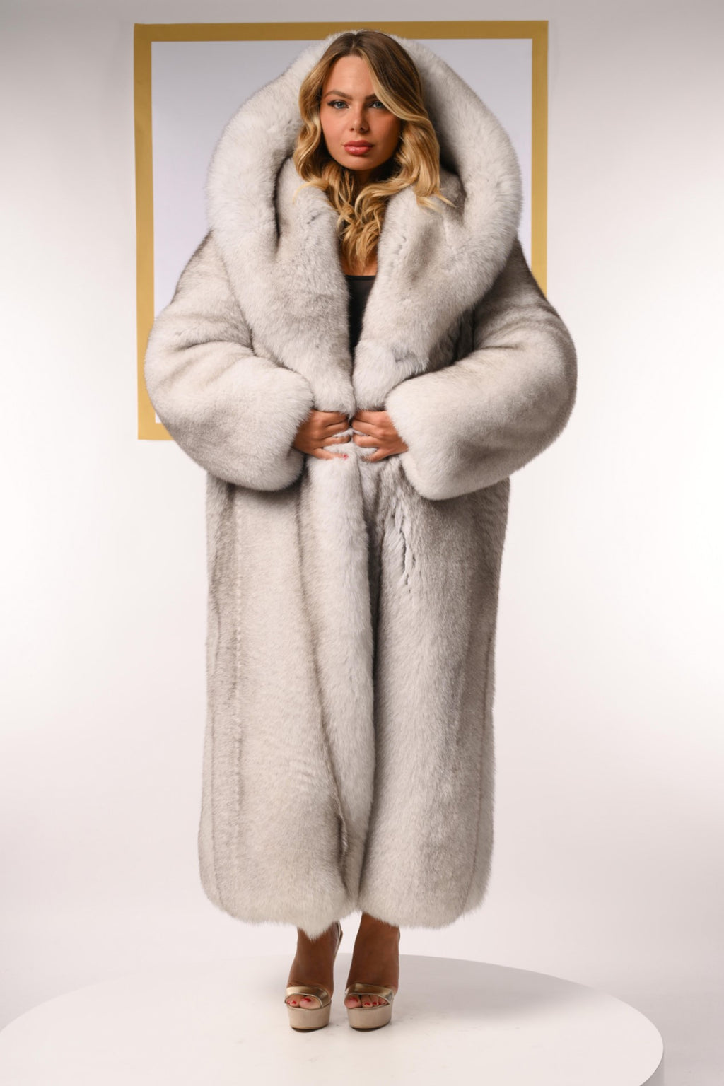 Cappotto in volpe della groenlandia