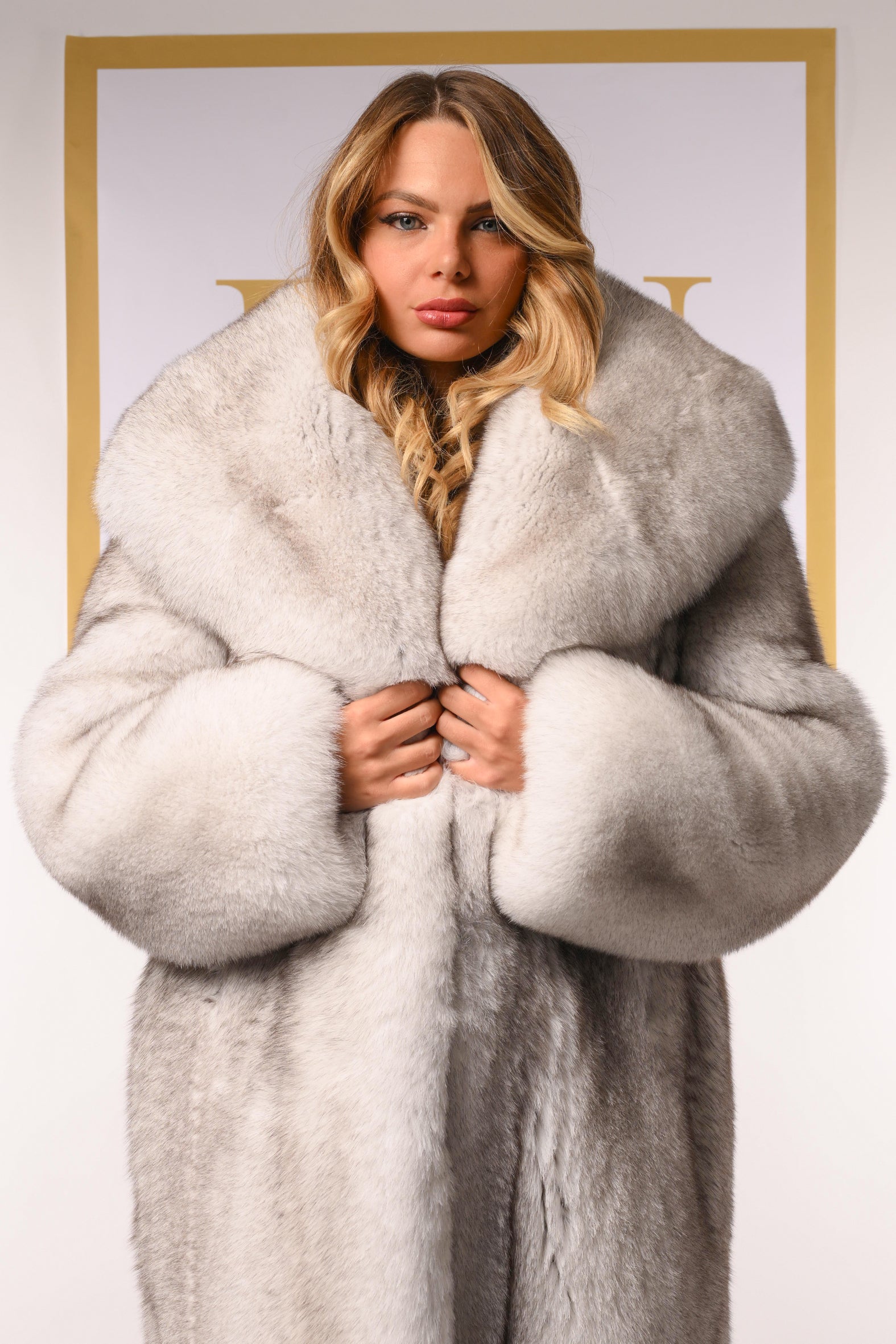 Cappotto in volpe della groenlandia