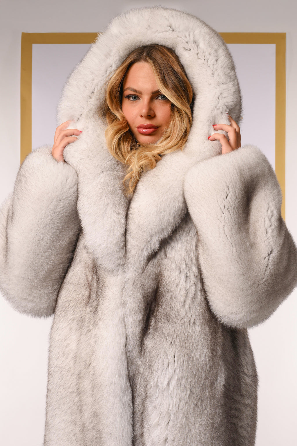 Cappotto in volpe della groenlandia