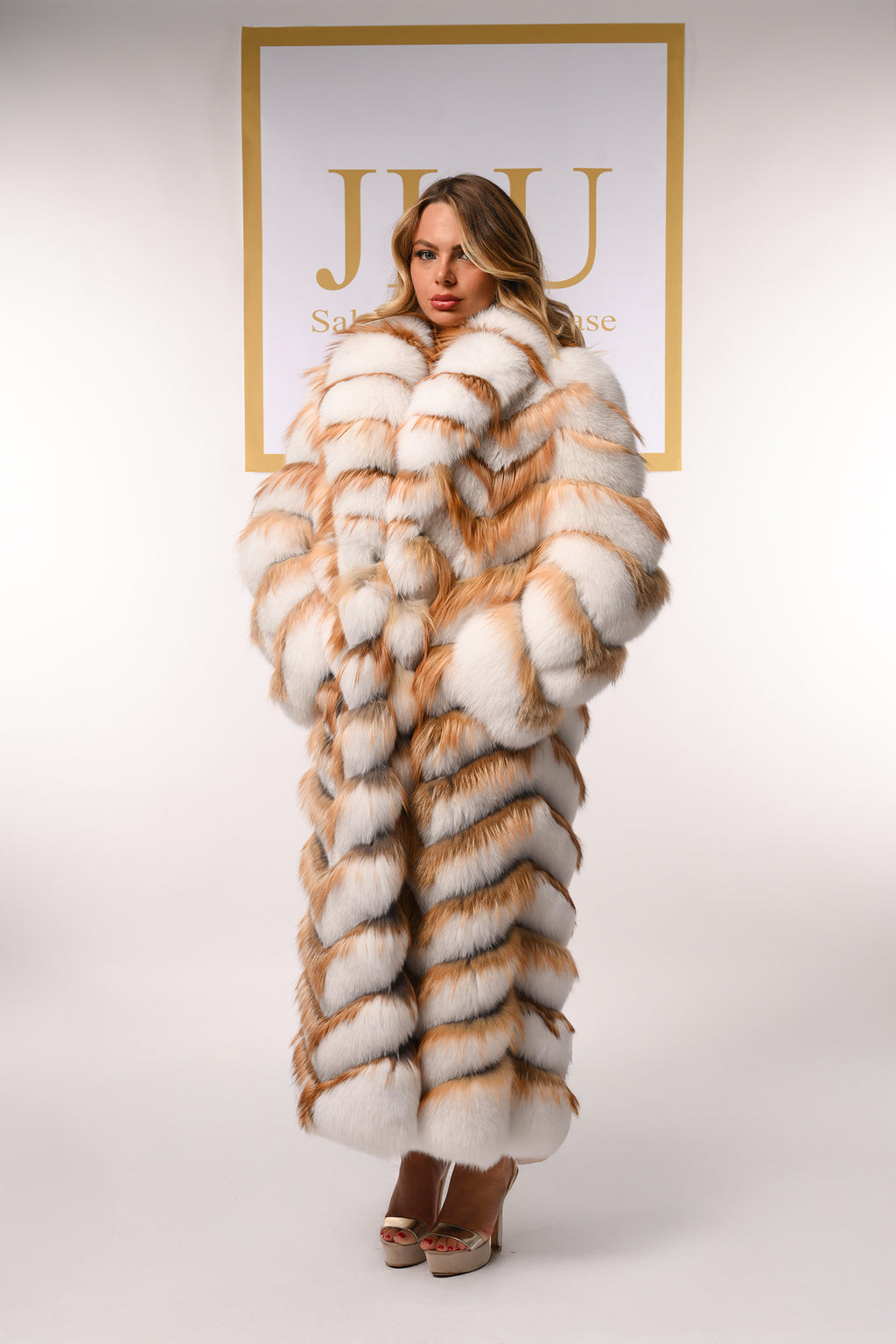 Cappotto in volpe shadow e volpe gold