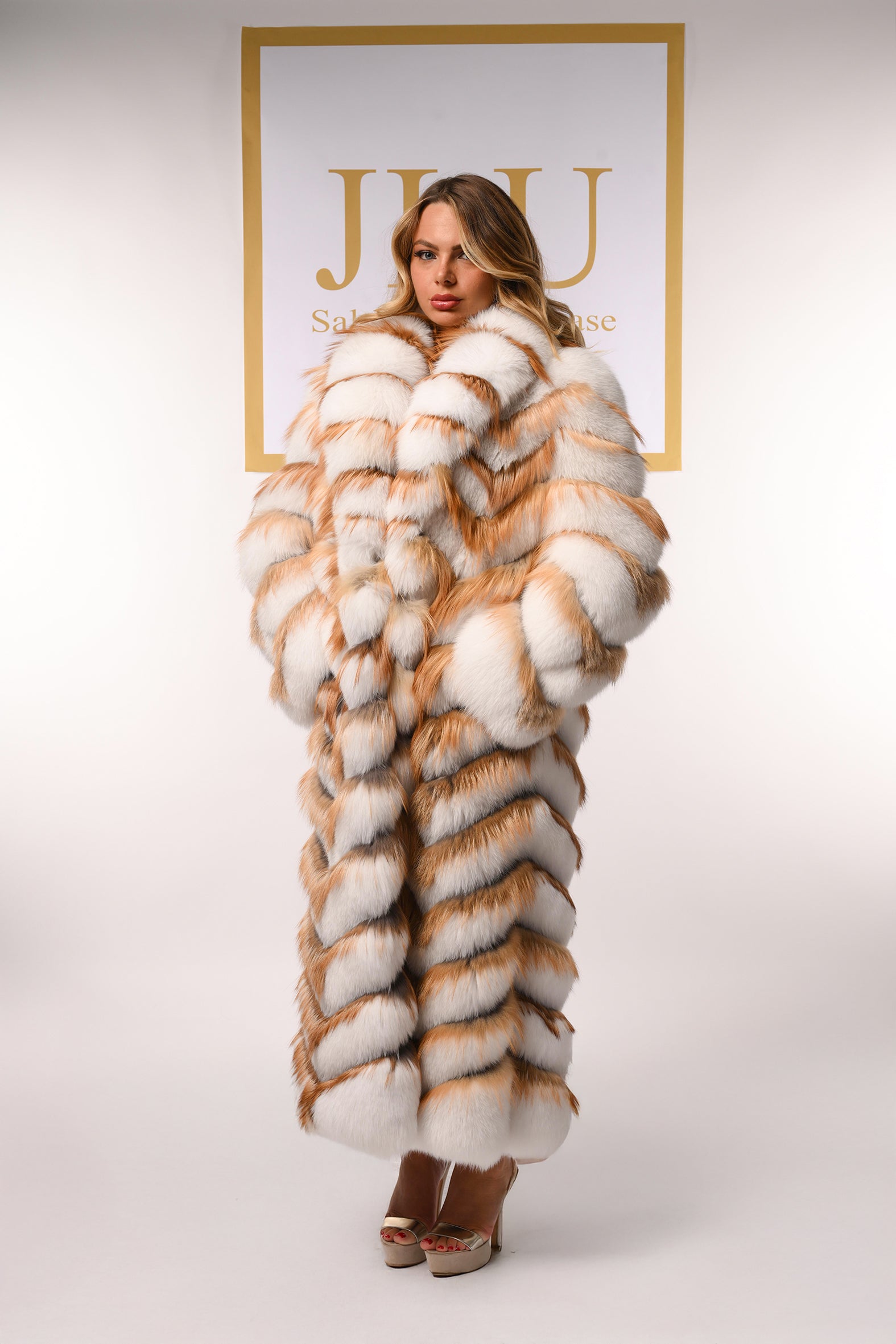 Cappotto in volpe shadow e volpe gold