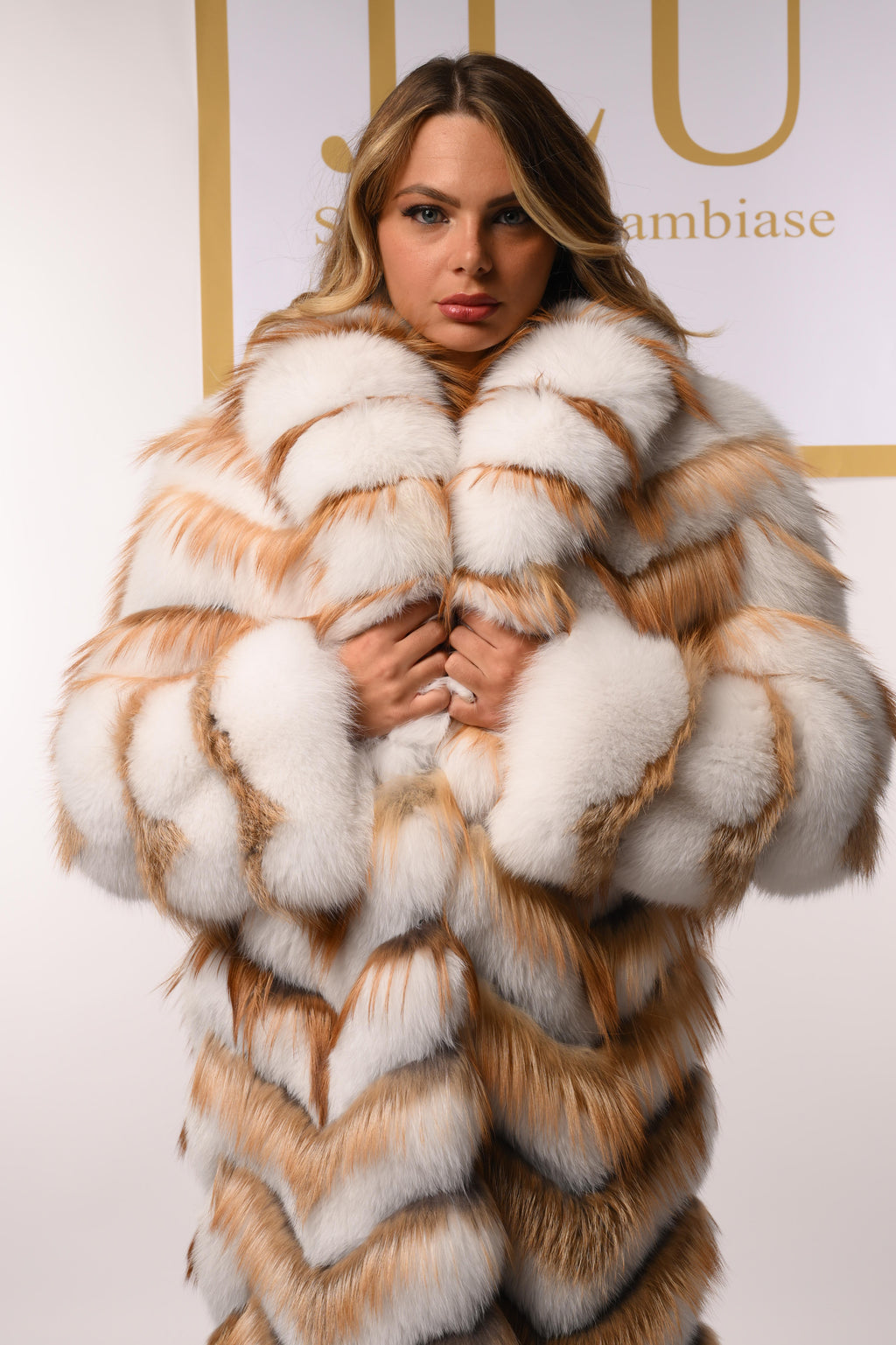 Cappotto in volpe shadow e volpe gold