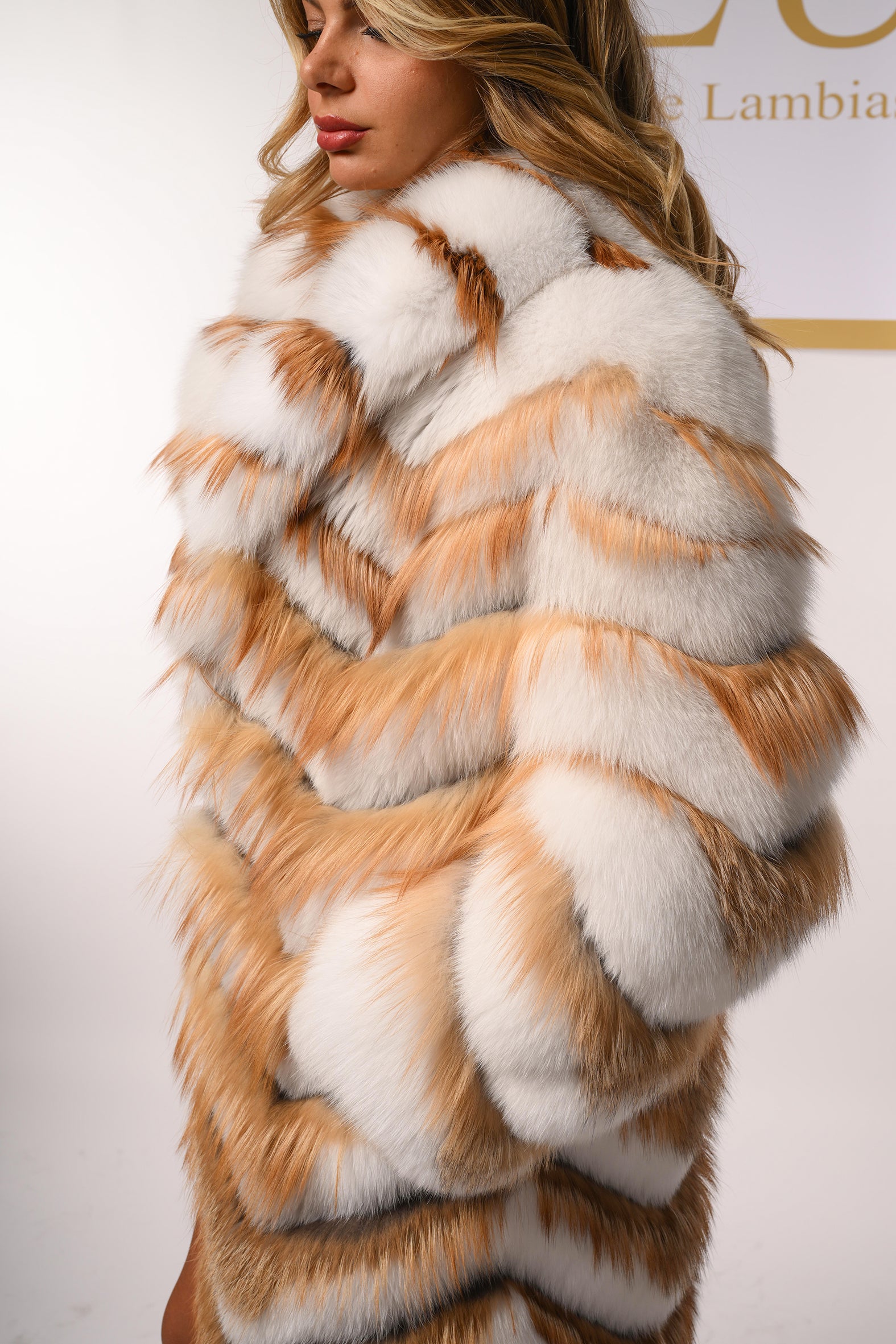 Cappotto in volpe shadow e volpe gold