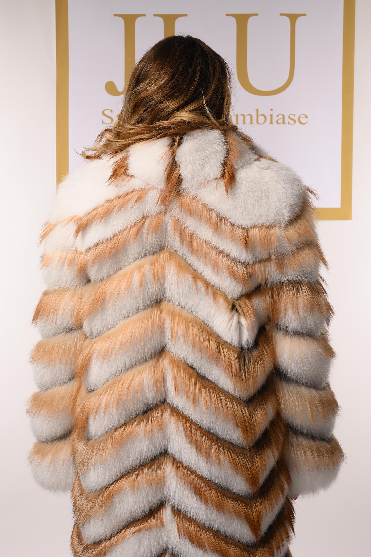 Cappotto in volpe shadow e volpe gold