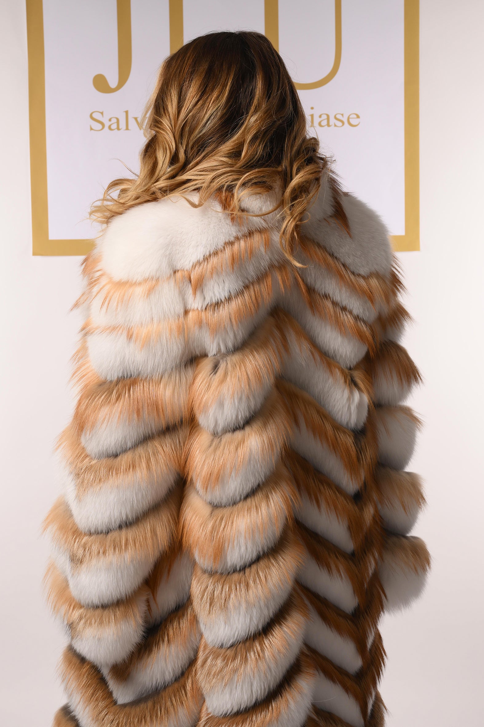 Cappotto in volpe shadow e volpe gold