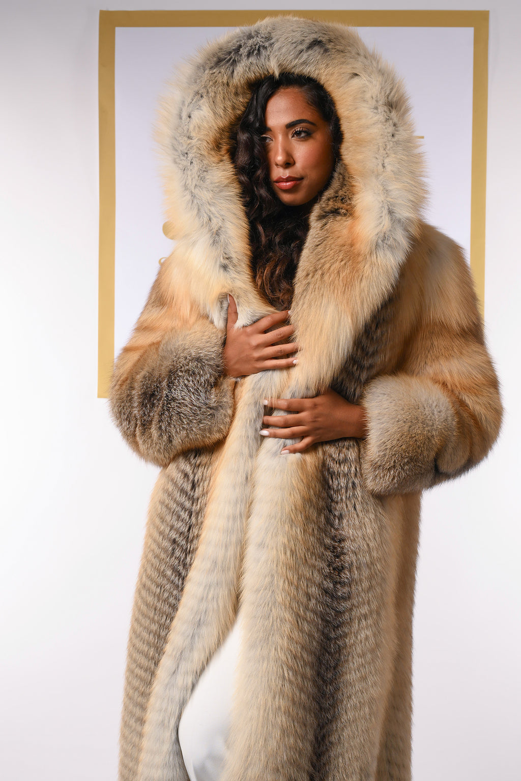 Cappotto in volpe golden island