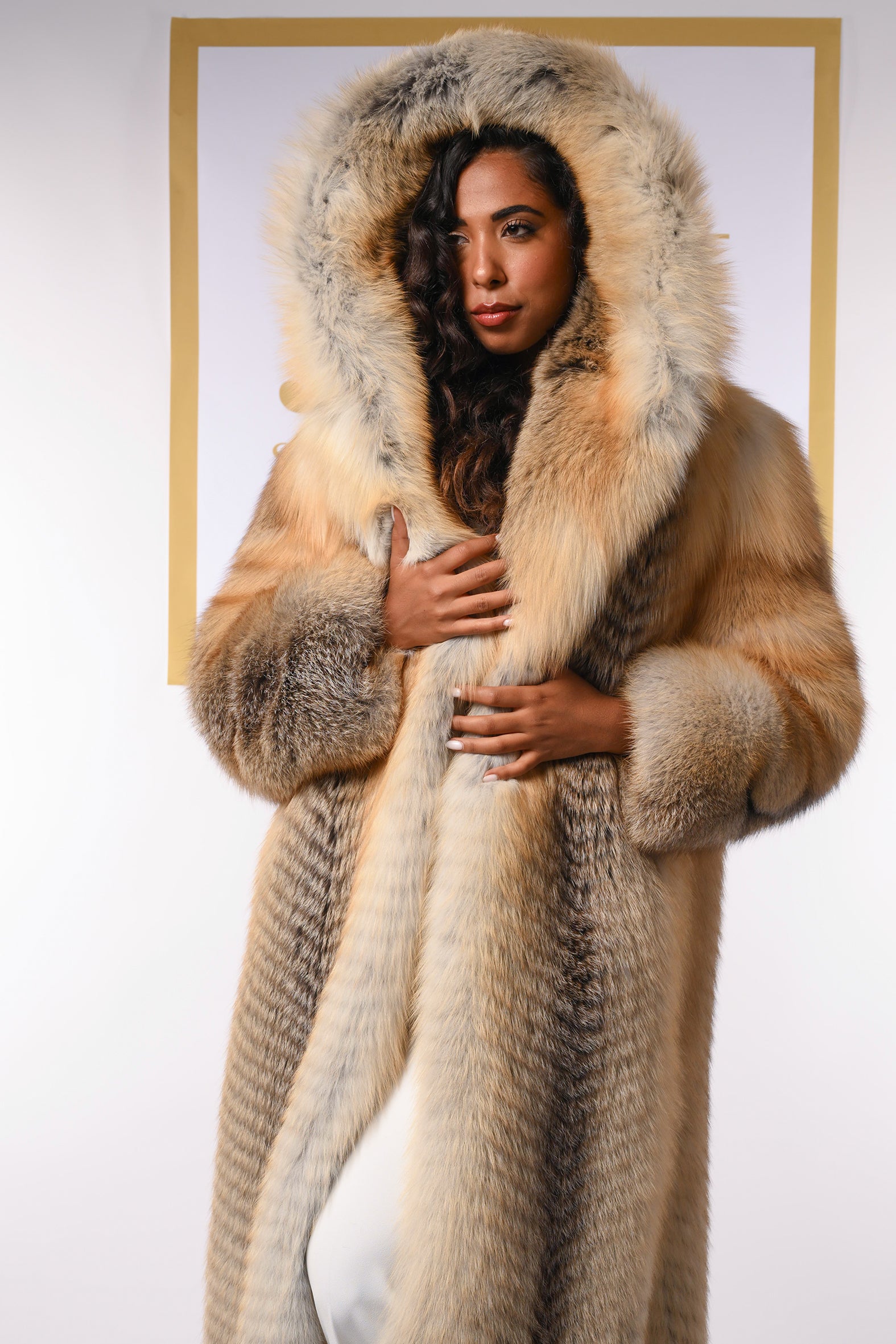 Cappotto in volpe golden island