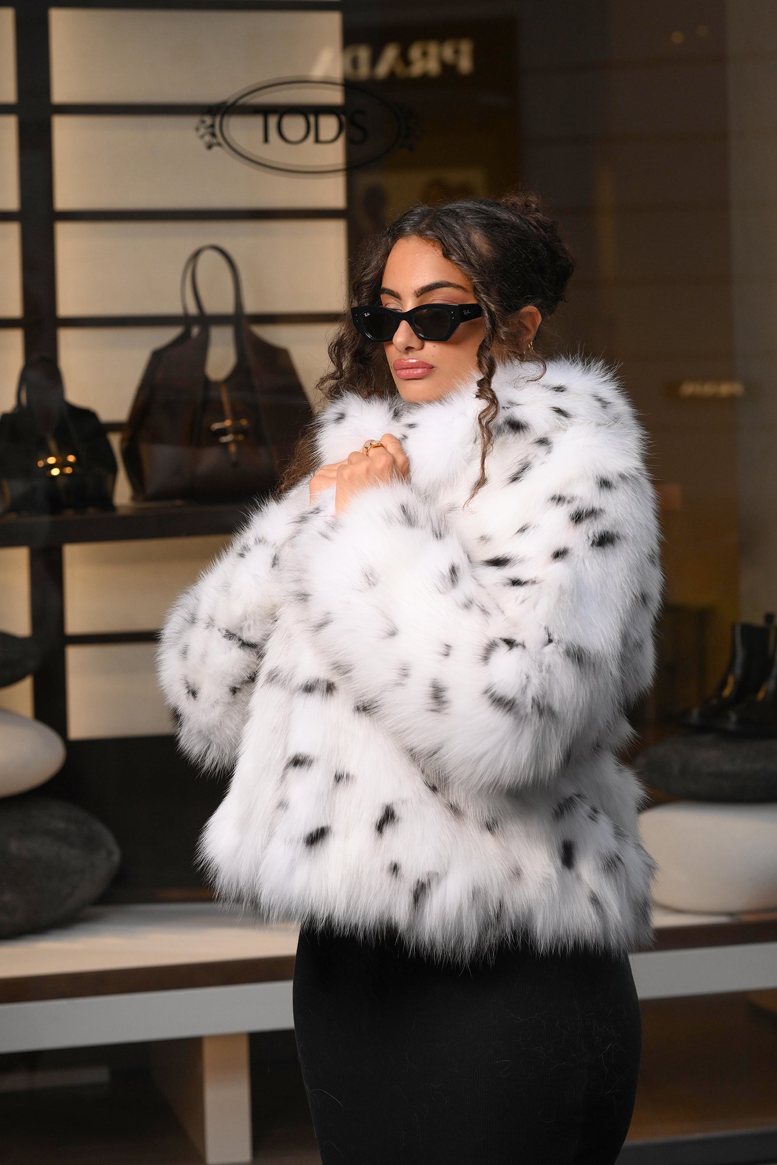 Giacca in volpe shadow linciata