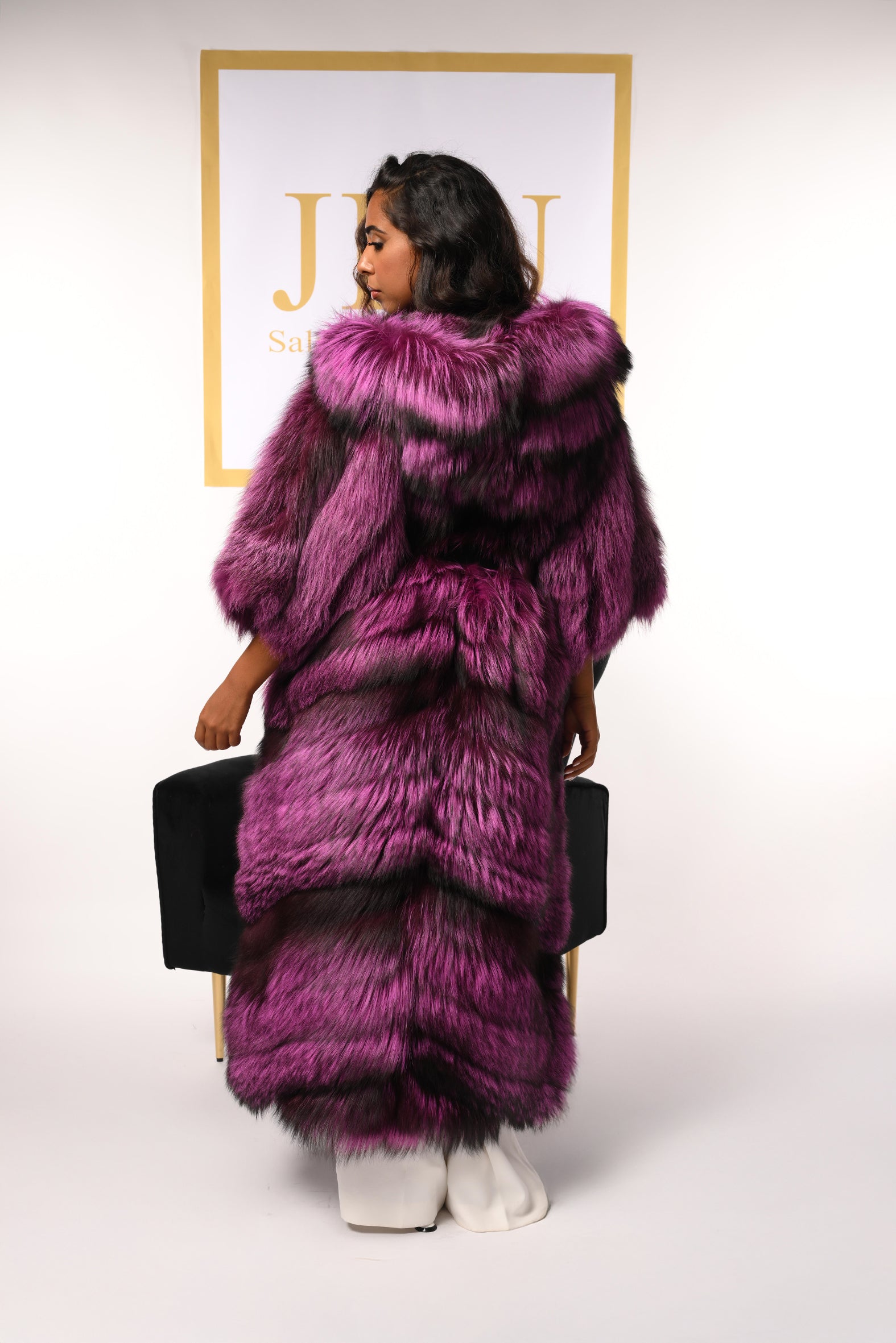 Cappotto in volpe argentata