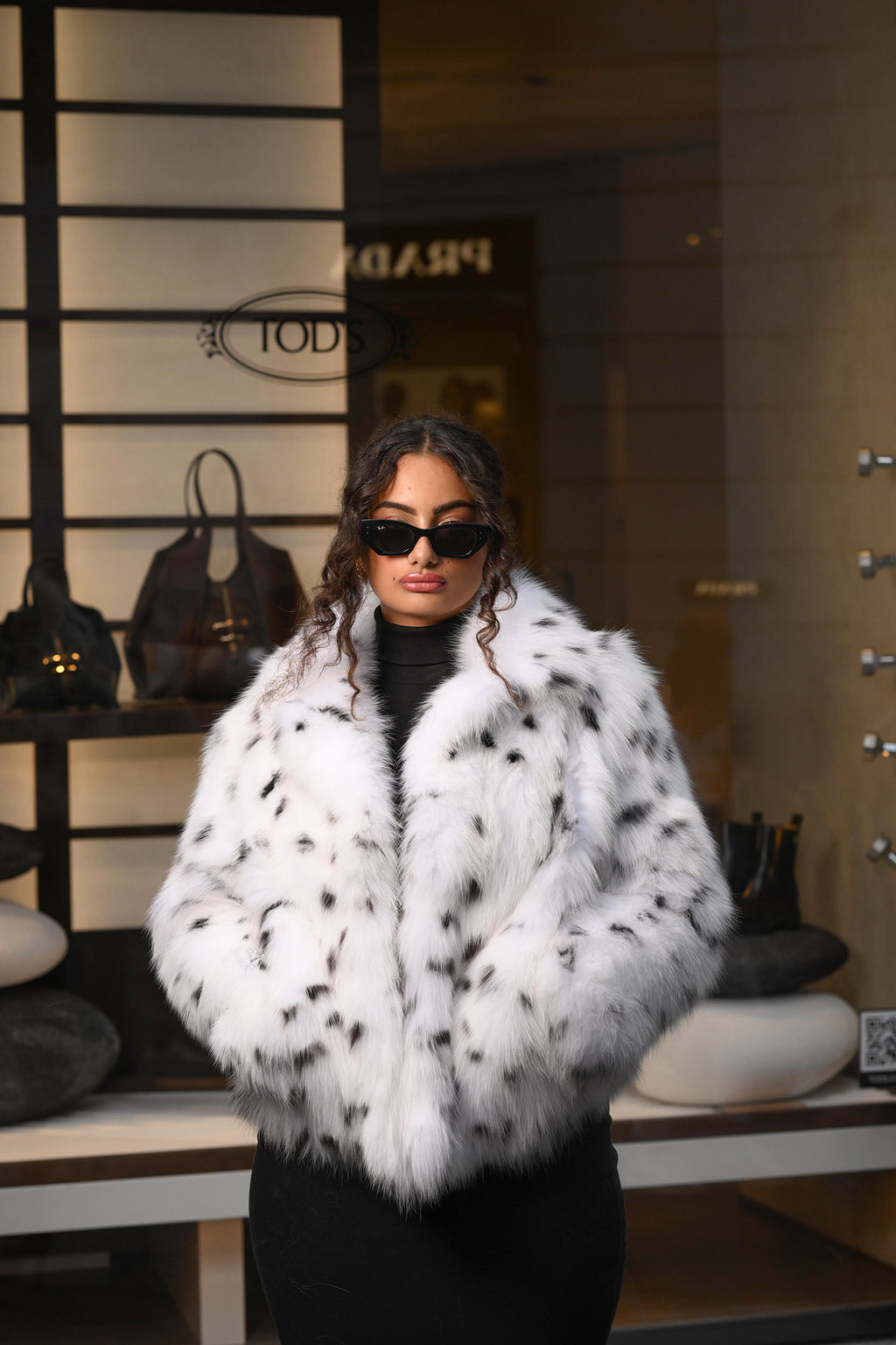 Giacca in volpe shadow linciata