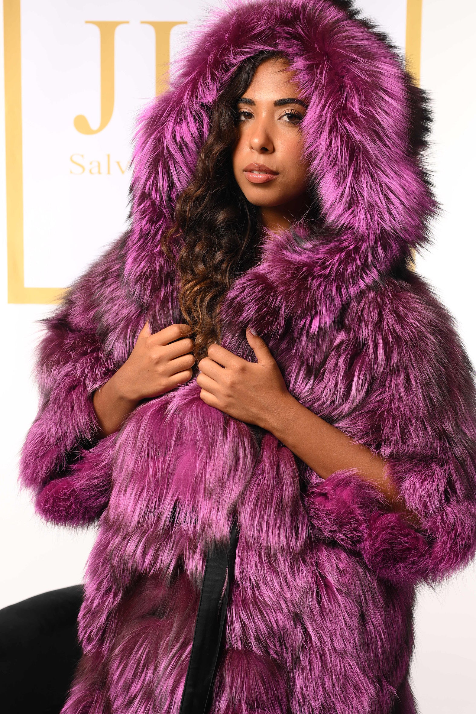 Cappotto in volpe argentata