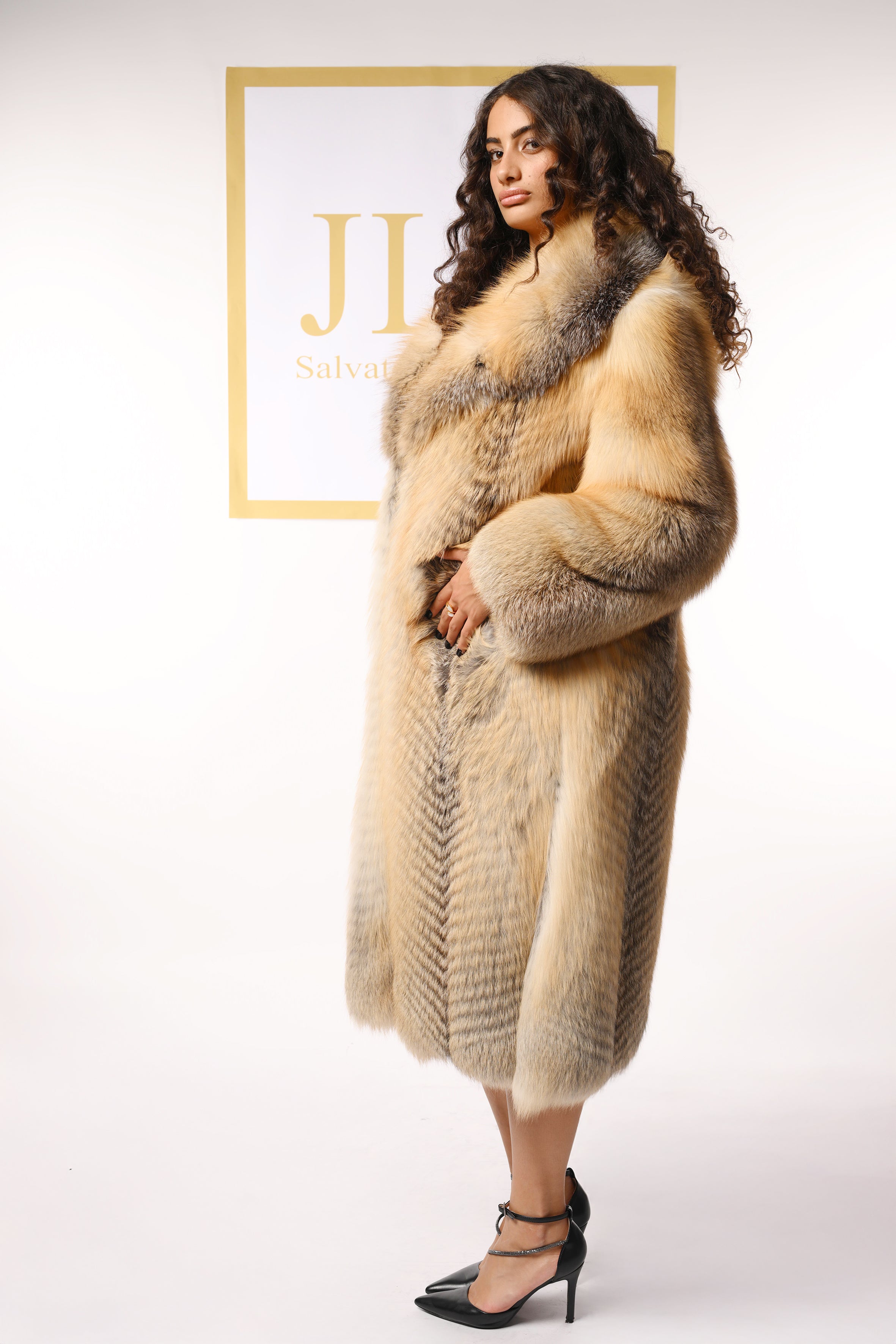 Cappotto in volpe golden island