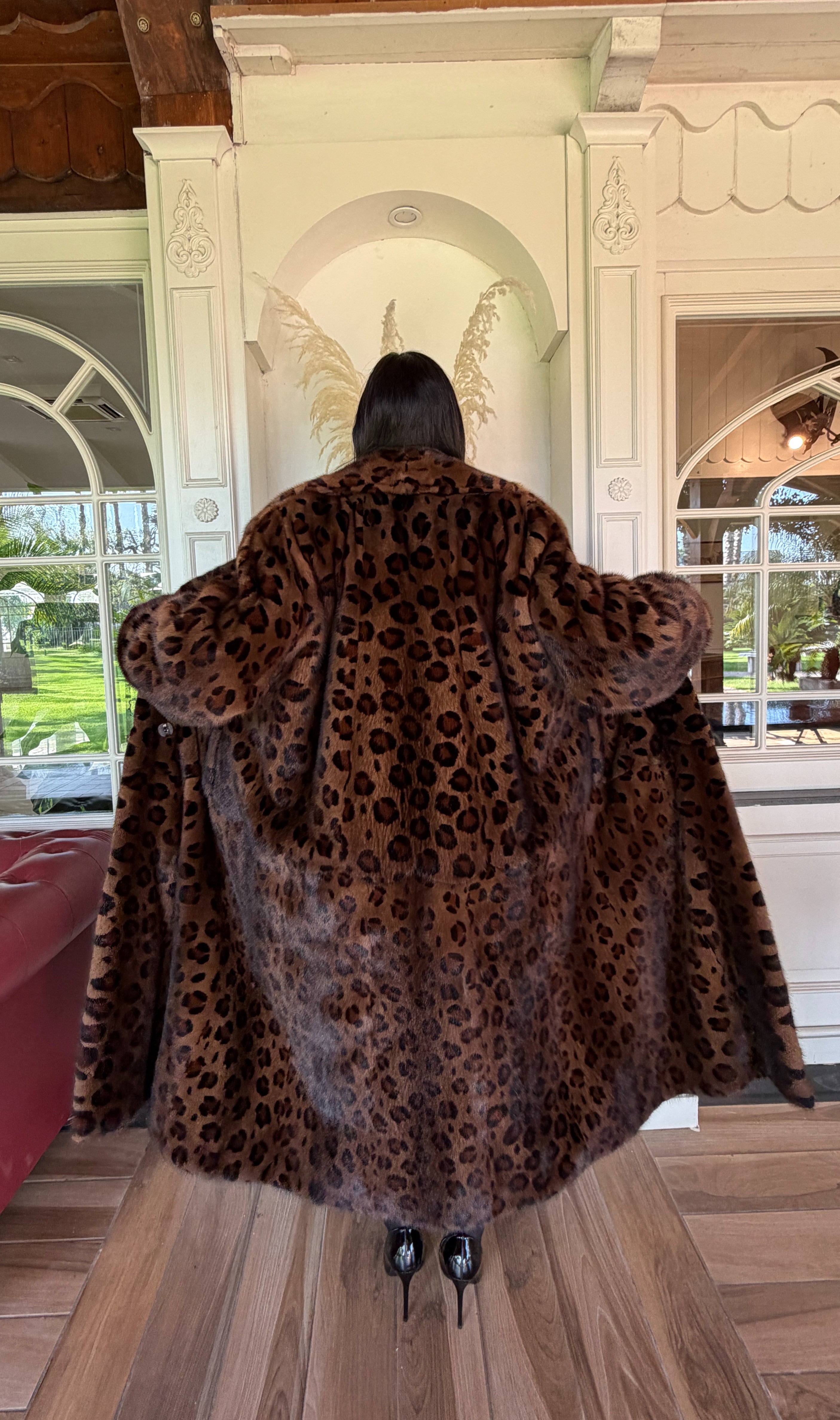 Cappotto in visone giaguaro reversibile – dettaglio 4