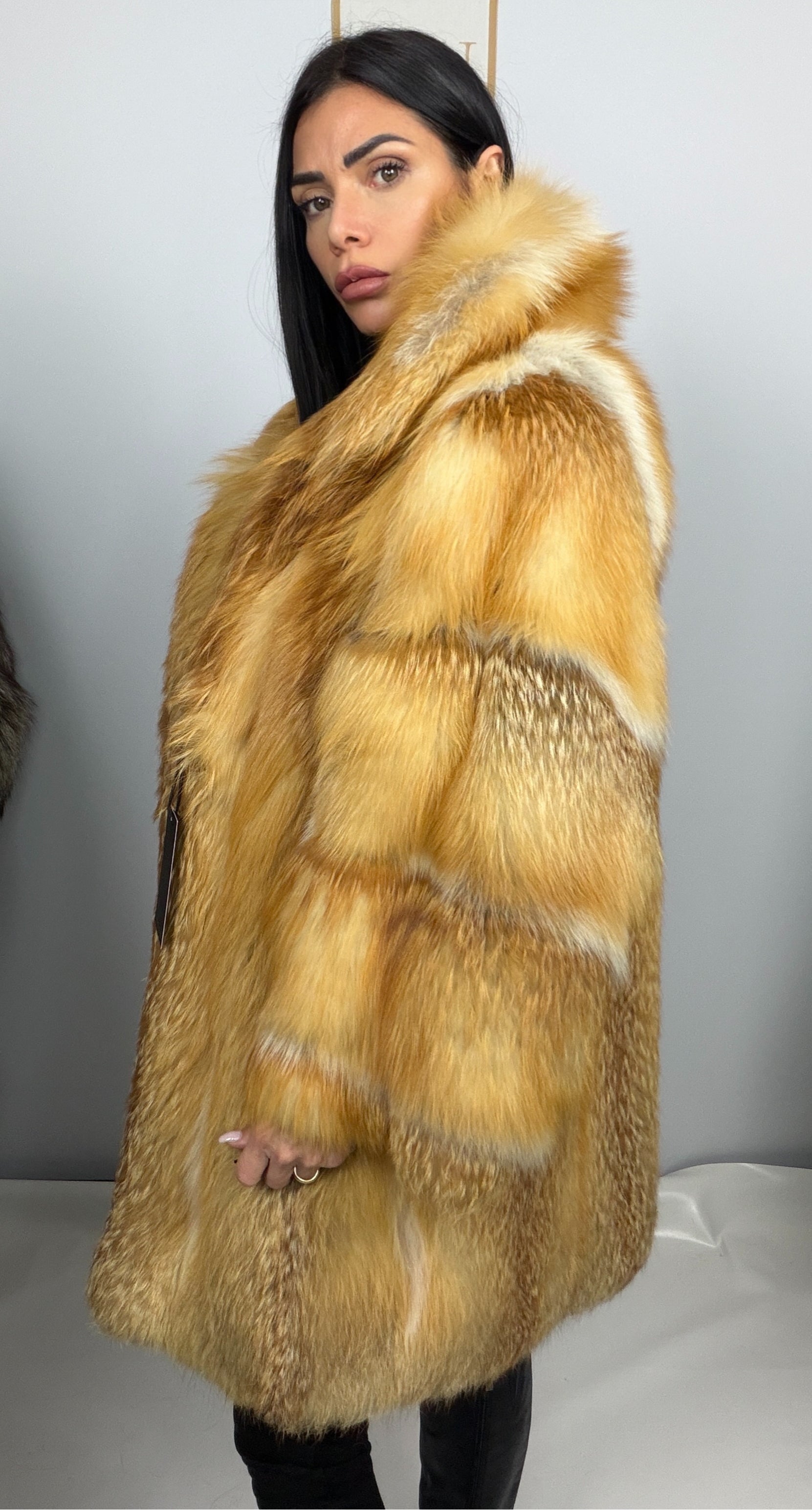 Giacca in Volpe Gold Dorata – Iris – dettaglio 3