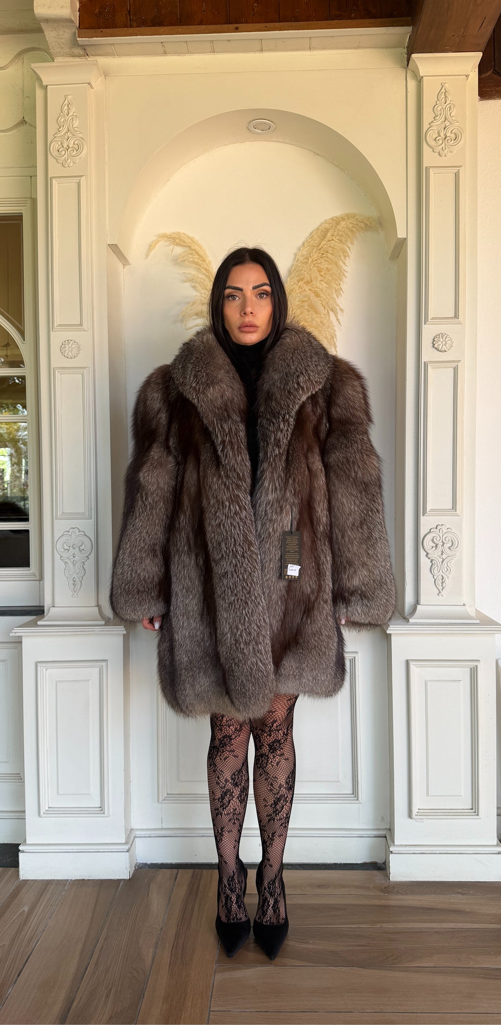 Giacca in Volpe Frost con Collo Sciallato – Florence – dettaglio 2